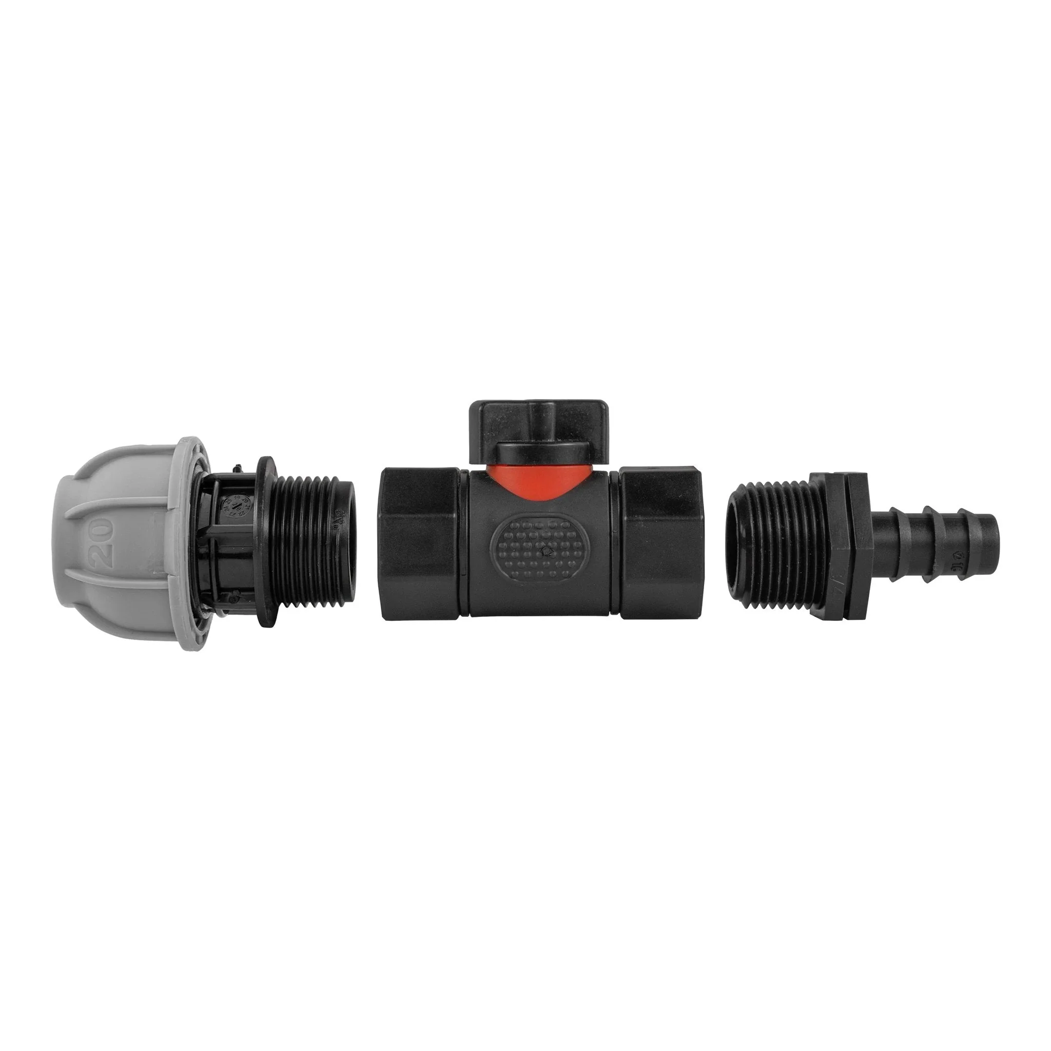 20mm MDPE Straight with In-Line BSPF Valve and 16mm Barbed Straight - Image 4
