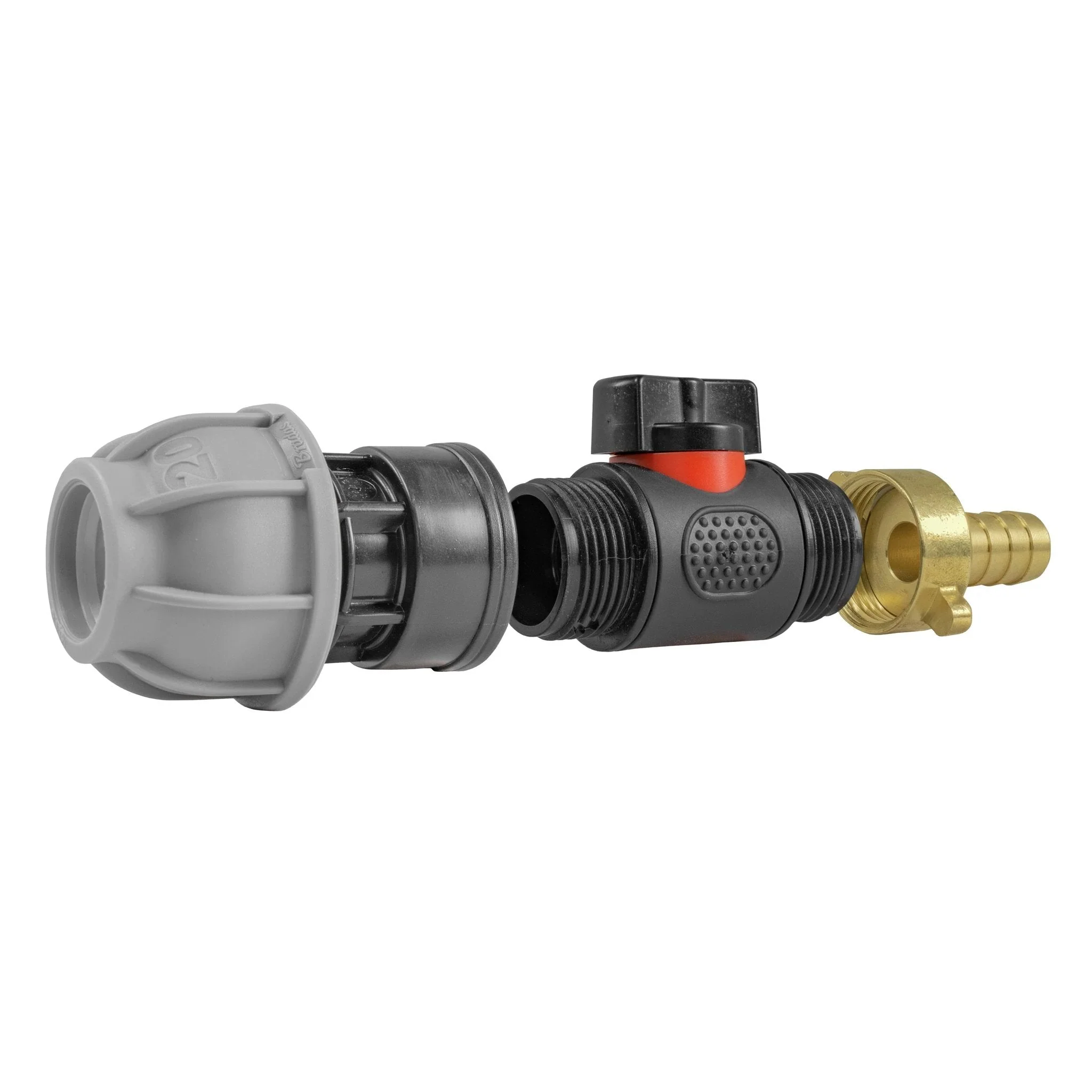 20mm MDPE Straight with In-Line BSPM Valve and 13mm Brass Barb - Image 6