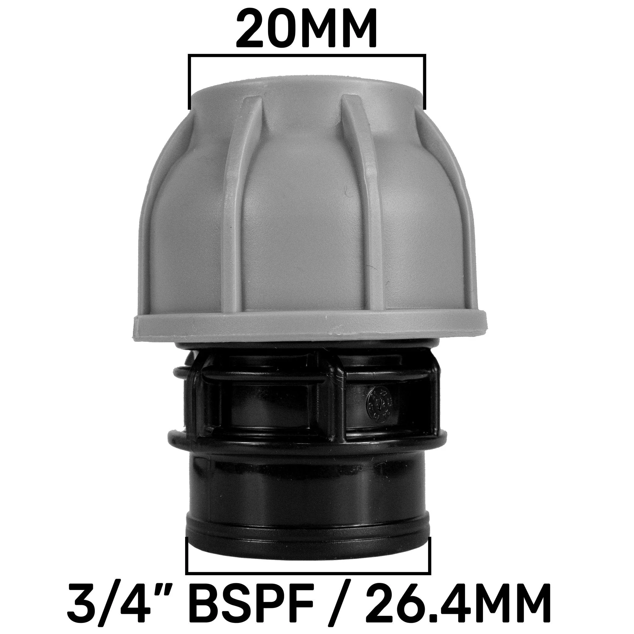 20mm MDPE Straight with In-Line BSPM Valve and 13mm Brass Barb - Image 7