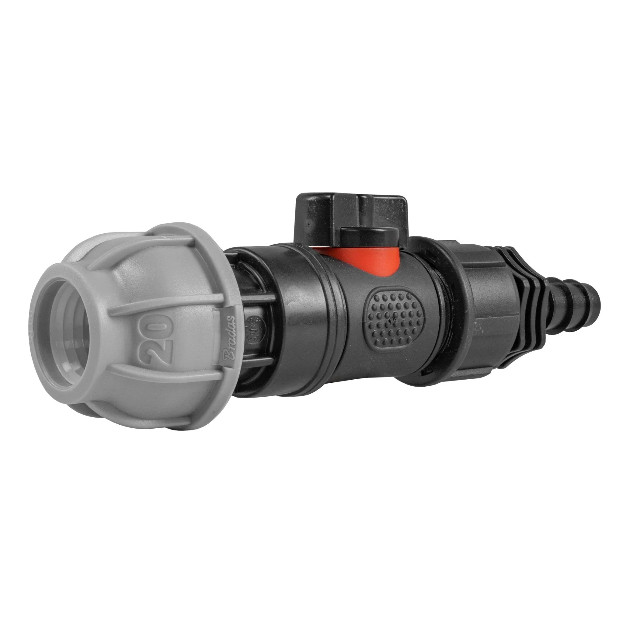 20mm MDPE Straight with In-Line BSPM Valve and 16mm Barbed Straight - Image 3