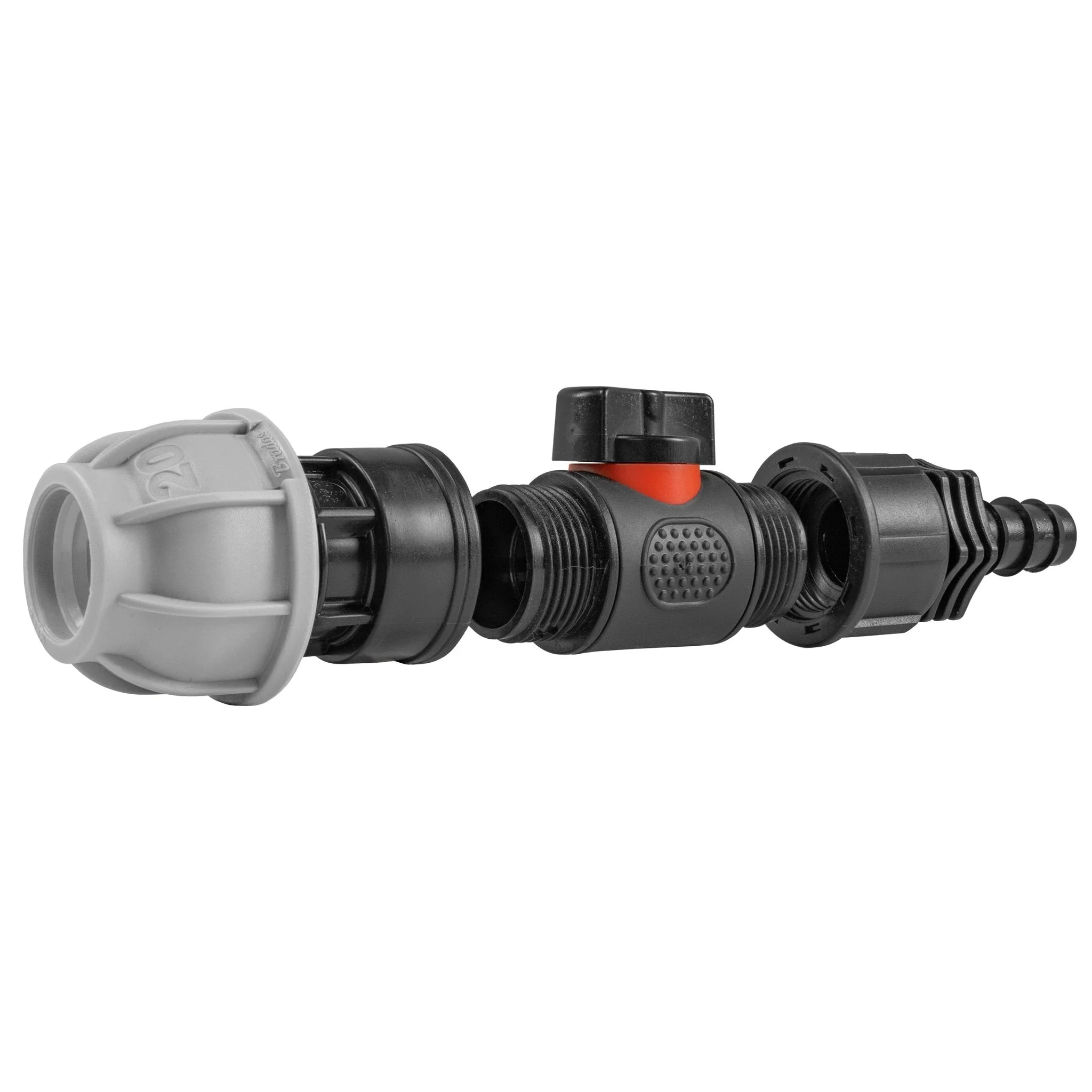 20mm MDPE Straight with In-Line BSPM Valve and 16mm Barbed Straight - Image 6