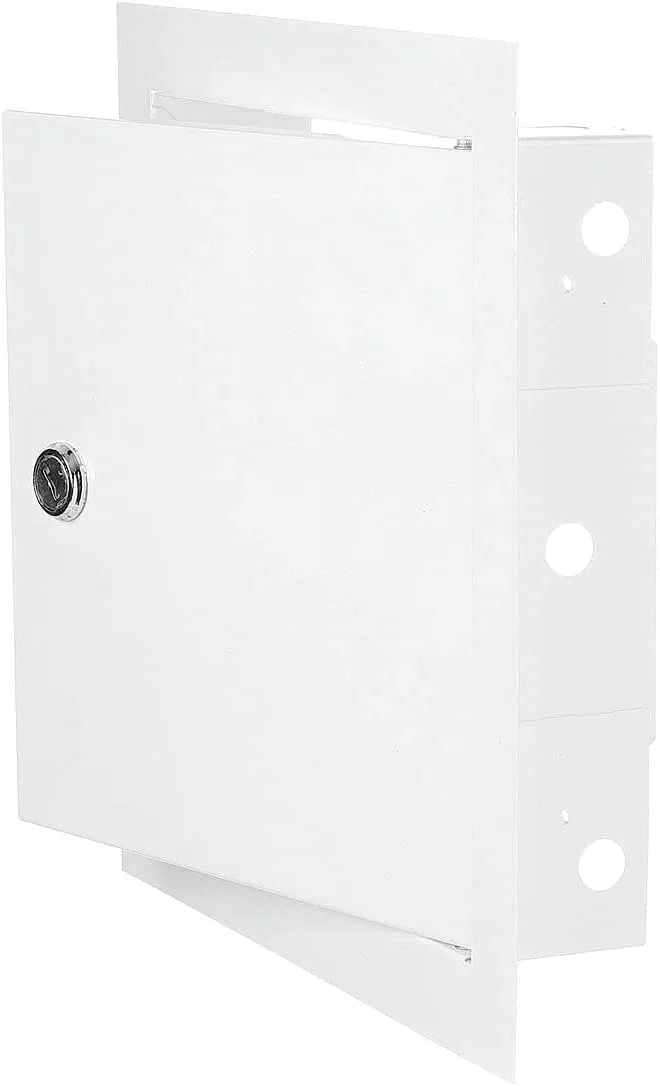 Access Panel Door Metal With Lock, White 200mm x 200mm - Image 3