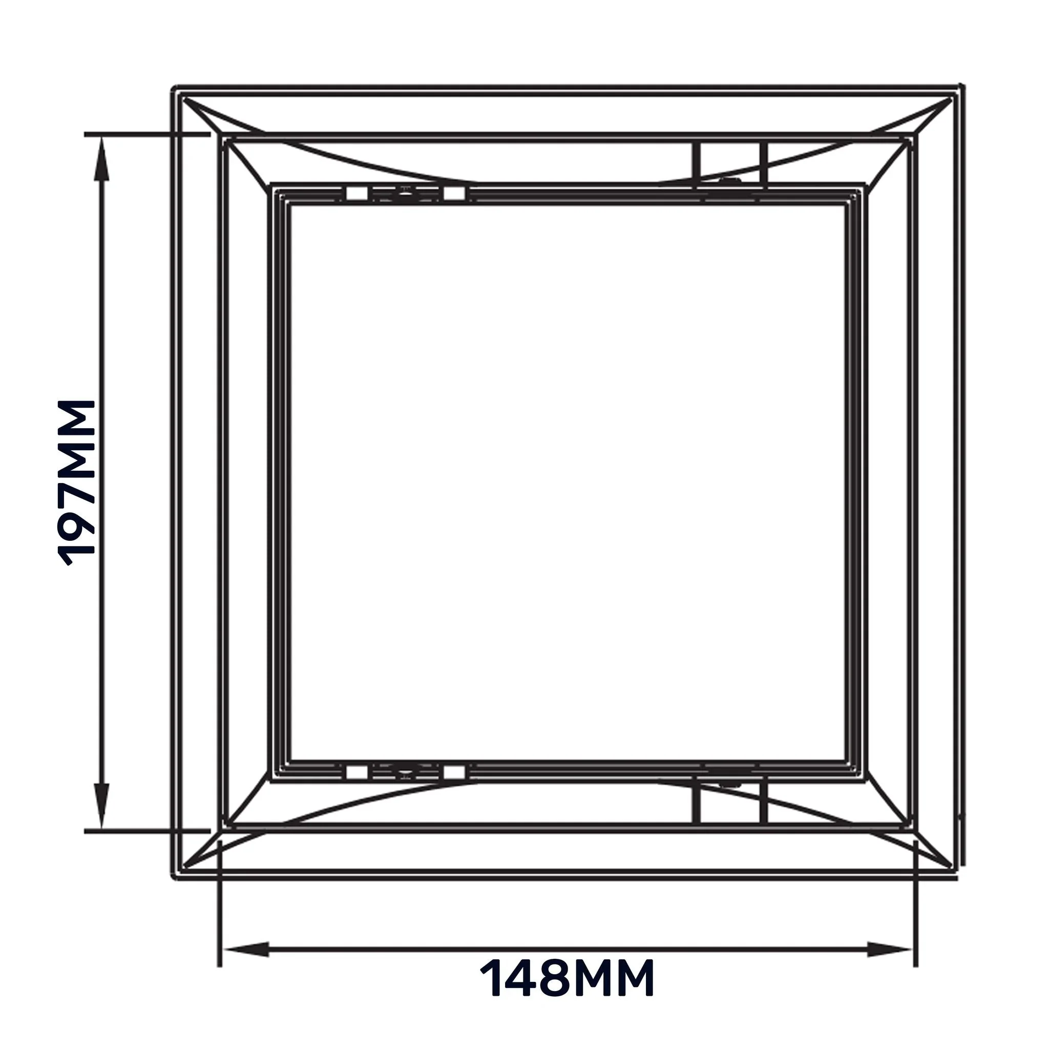 Access Panel Door PP, White 150mm x 200mm - Image 13