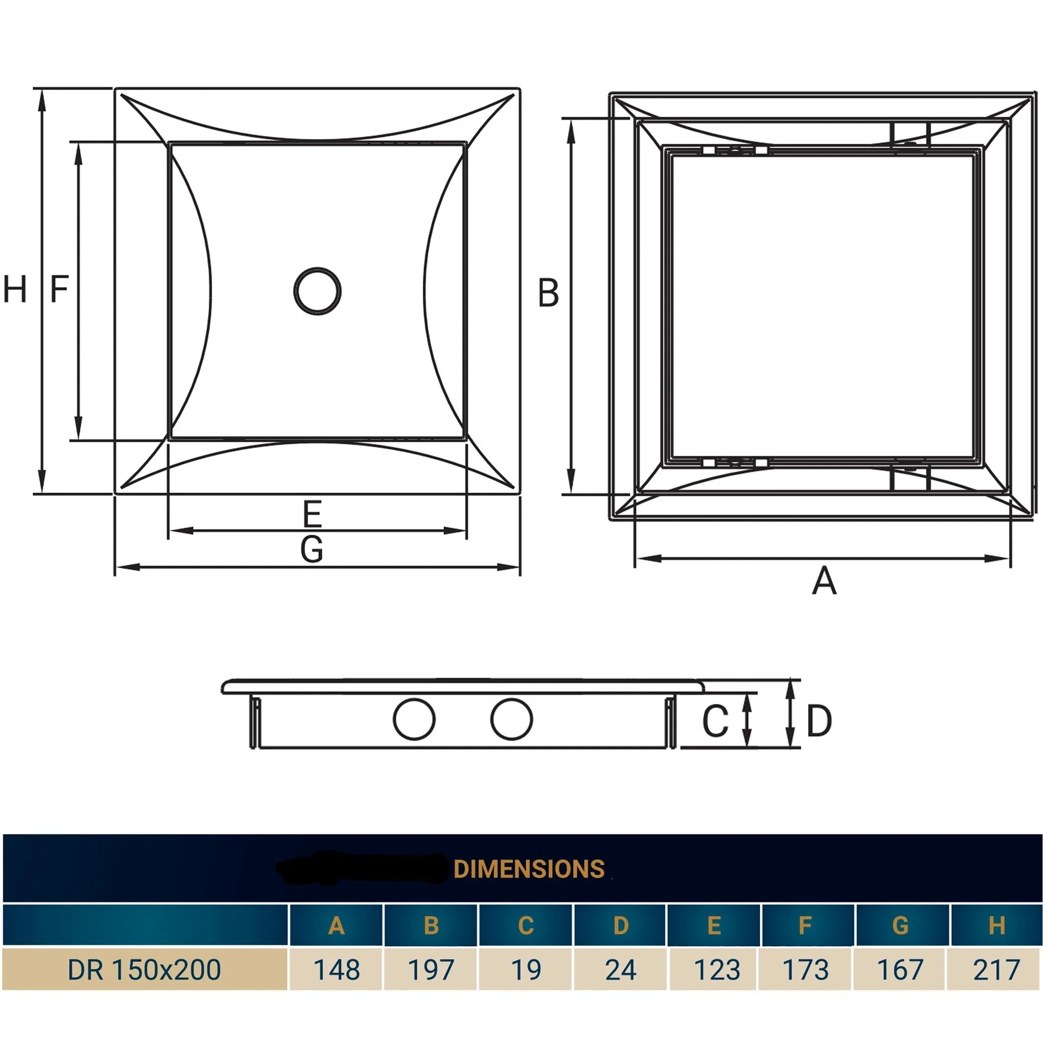 Access Panel Door PP, White 150mm x 200mm - Image 18
