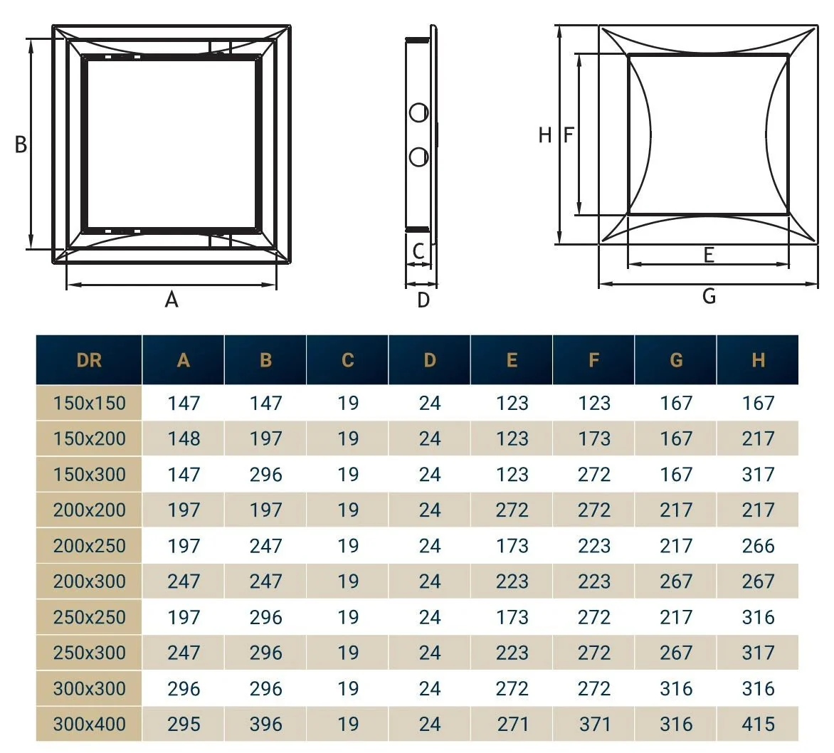 Access Panel Door PP, White 150mm x 300mm - Image 19