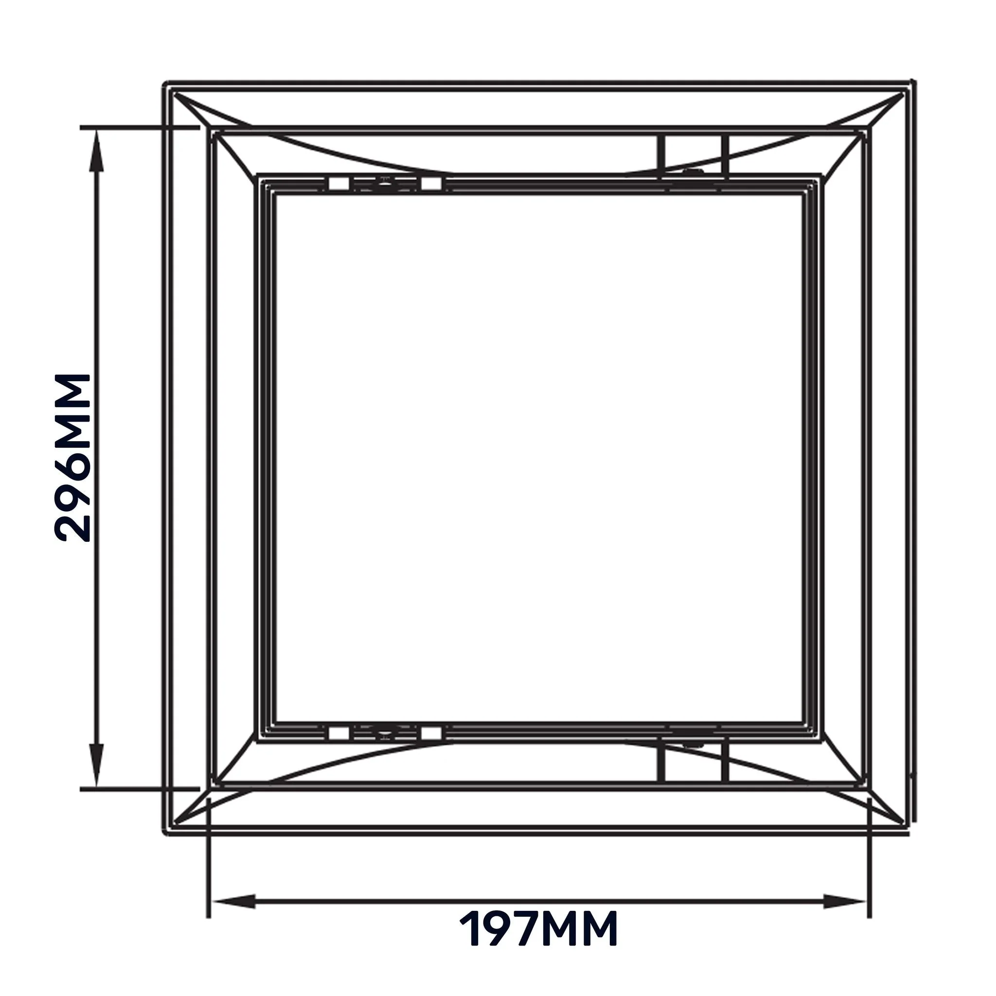 Access Panel Door PP, White 200mm x 300mm - Image 14