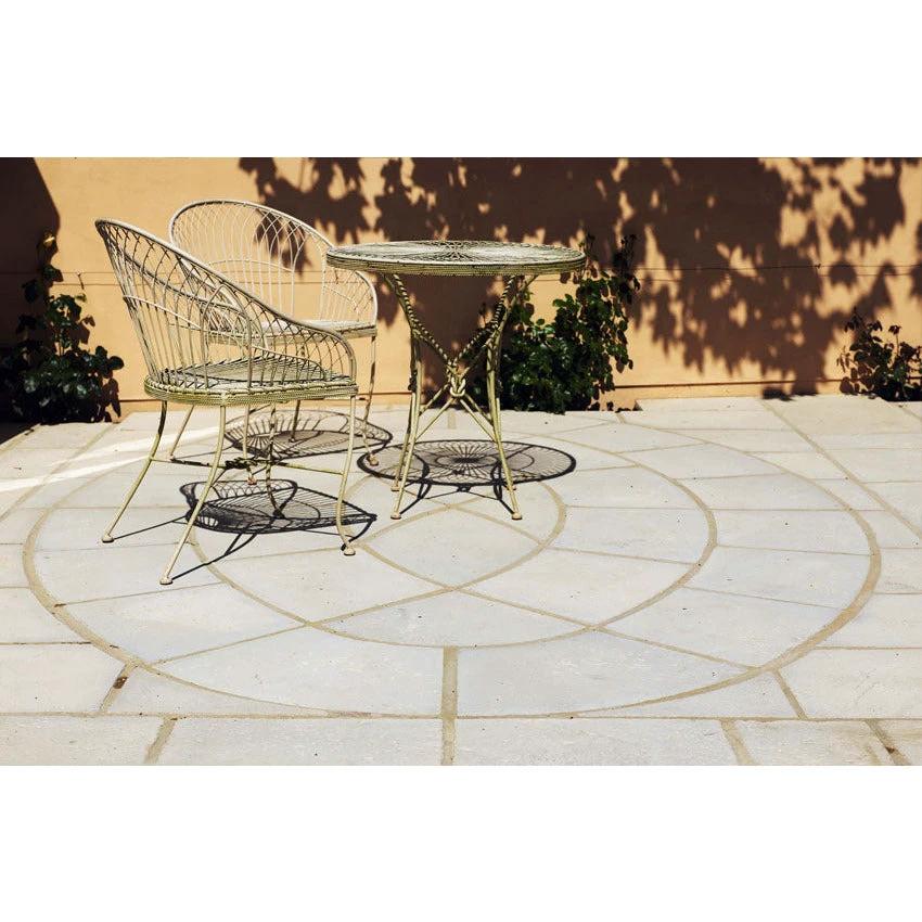 Baroque Oval Patio Kit Limestone Effect (3.2m x 2.2m) - Image 2