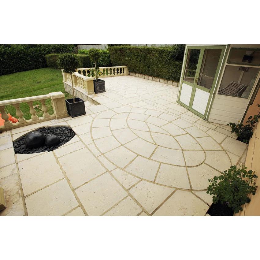 Baroque Oval Patio Kit Limestone Effect (3.2m x 2.2m) - Image 3
