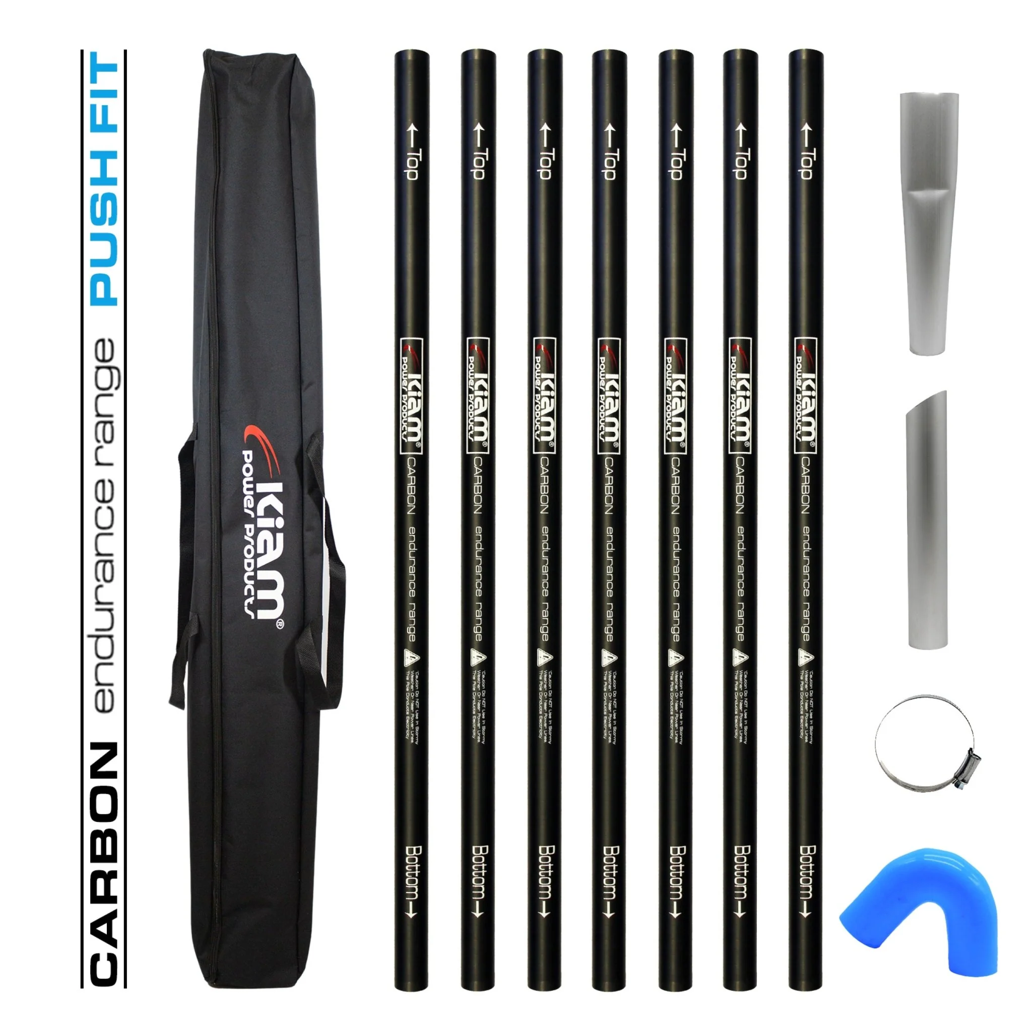 CARBON Fibre Endurance Range Push-fit Gutter Vacuum Pole Kit (51mm Diameter) 20ft-40ft Kits - Image 11