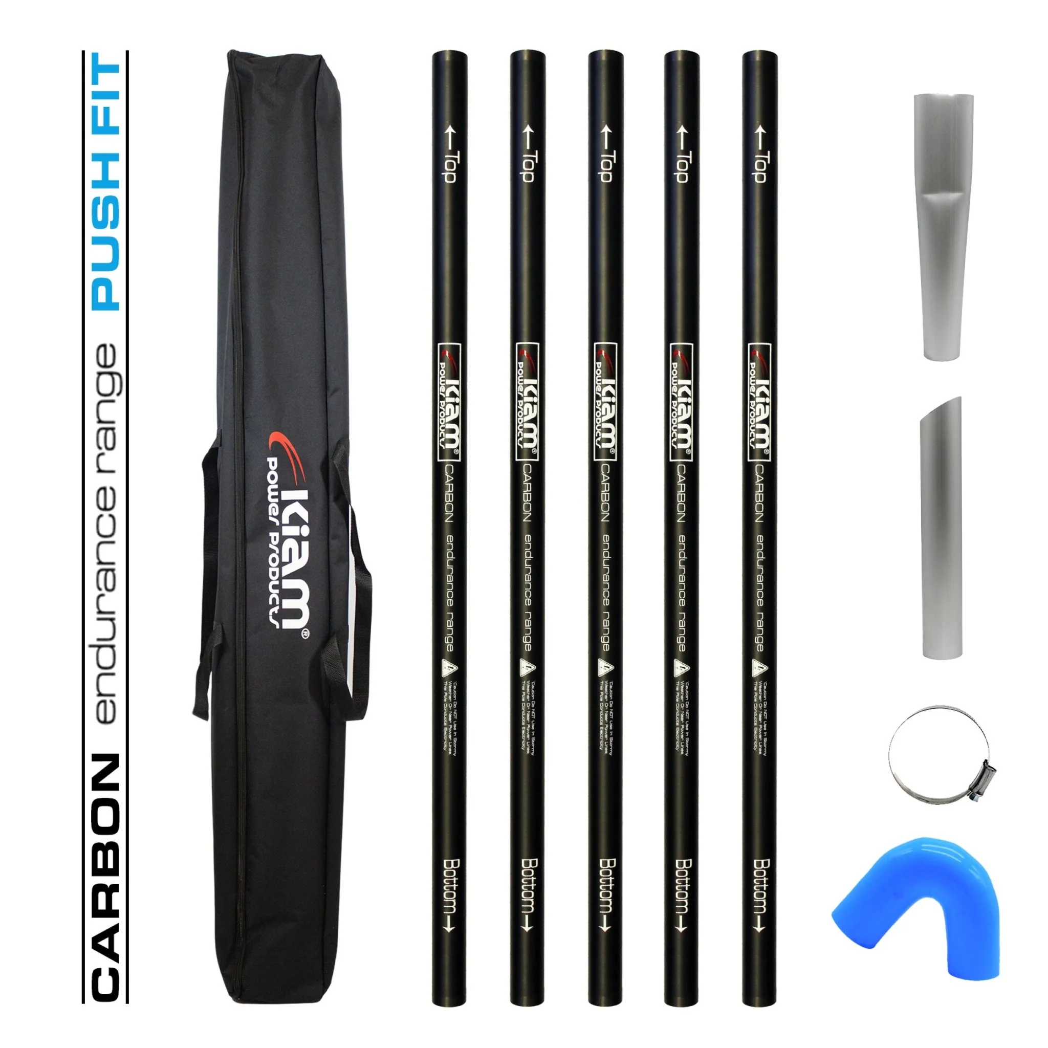 CARBON Fibre Endurance Range Push-fit Gutter Vacuum Pole Kit (51mm Diameter) 20ft-40ft Kits - Image 9