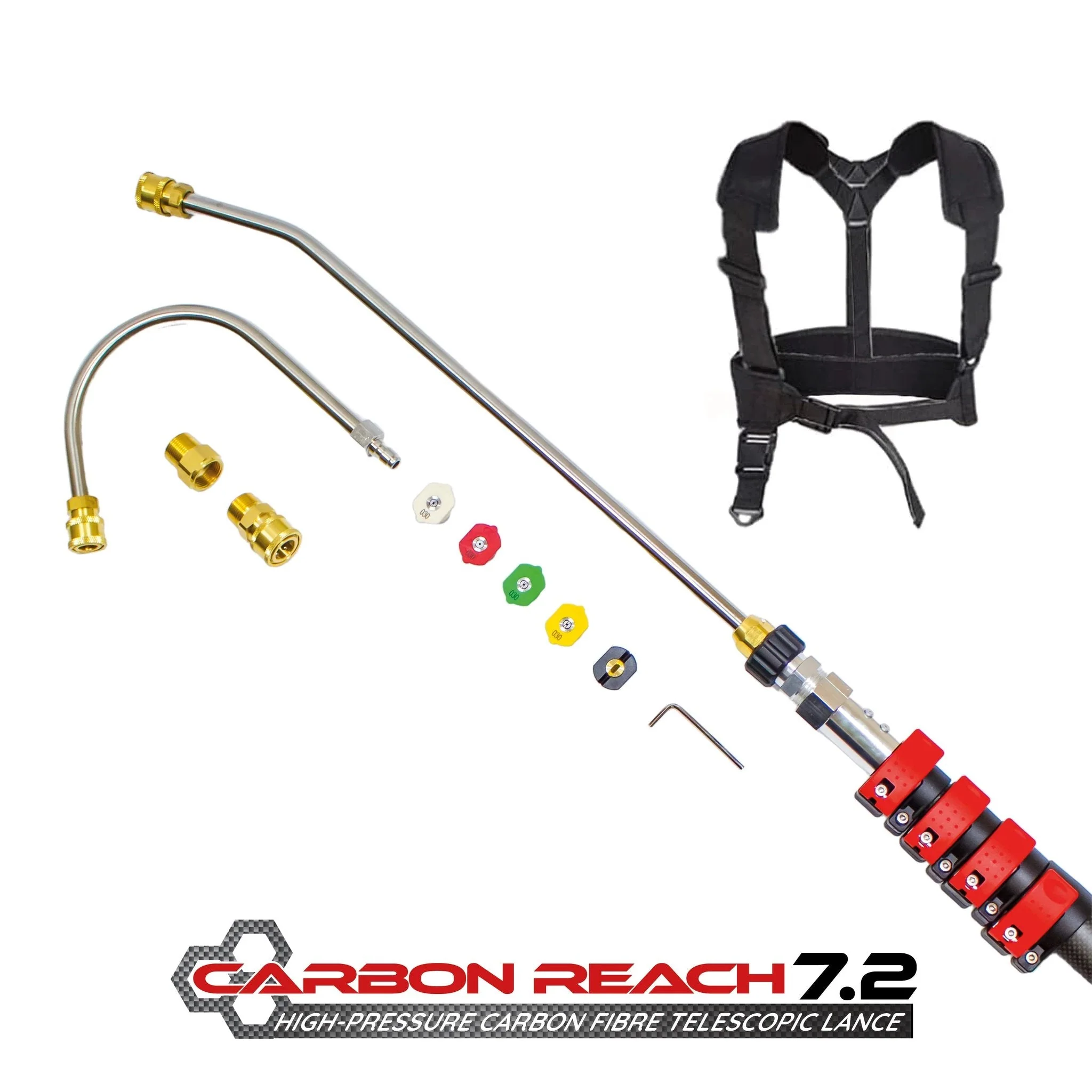 Carbon Reach 7.2 Metre Telescopic Carbon Fibre Lance - Image 7