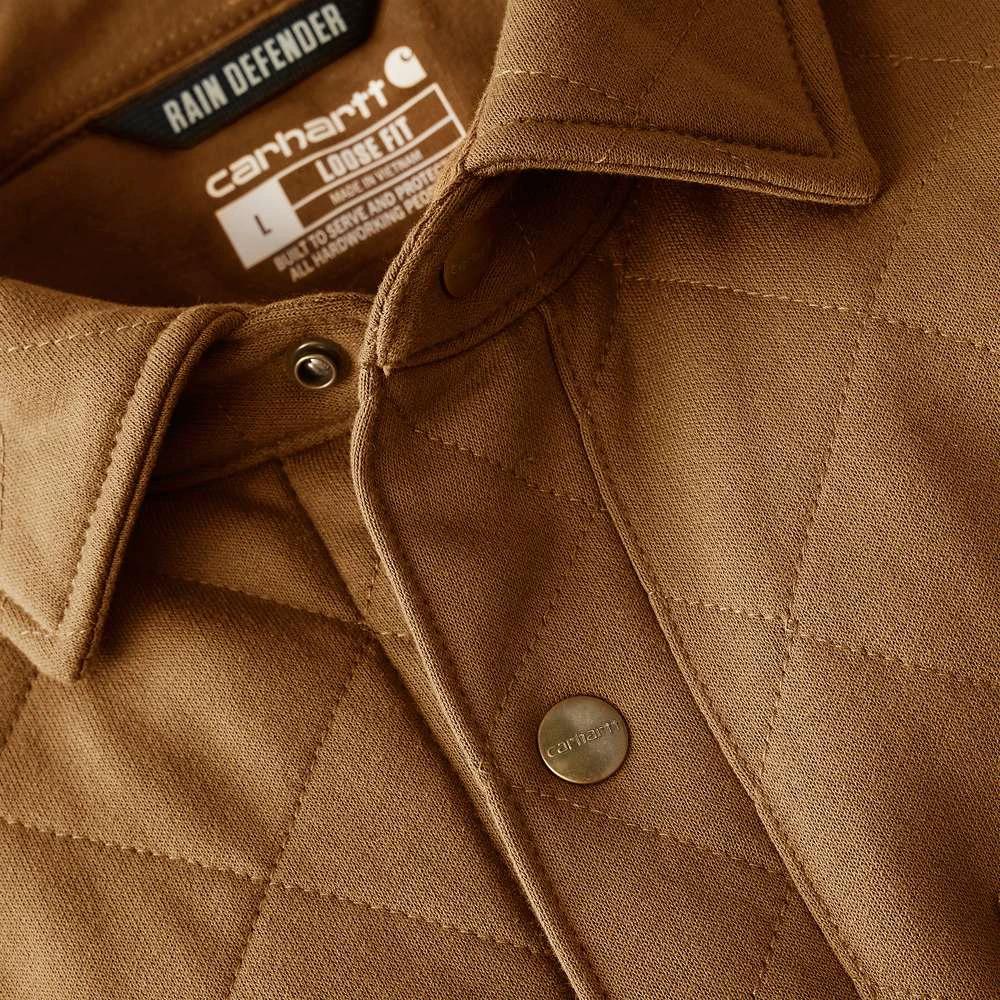 Carhartt Rain Defender Loose Fit Heavyweight Quilted Snap Front Shirt Jacket - Image 12
