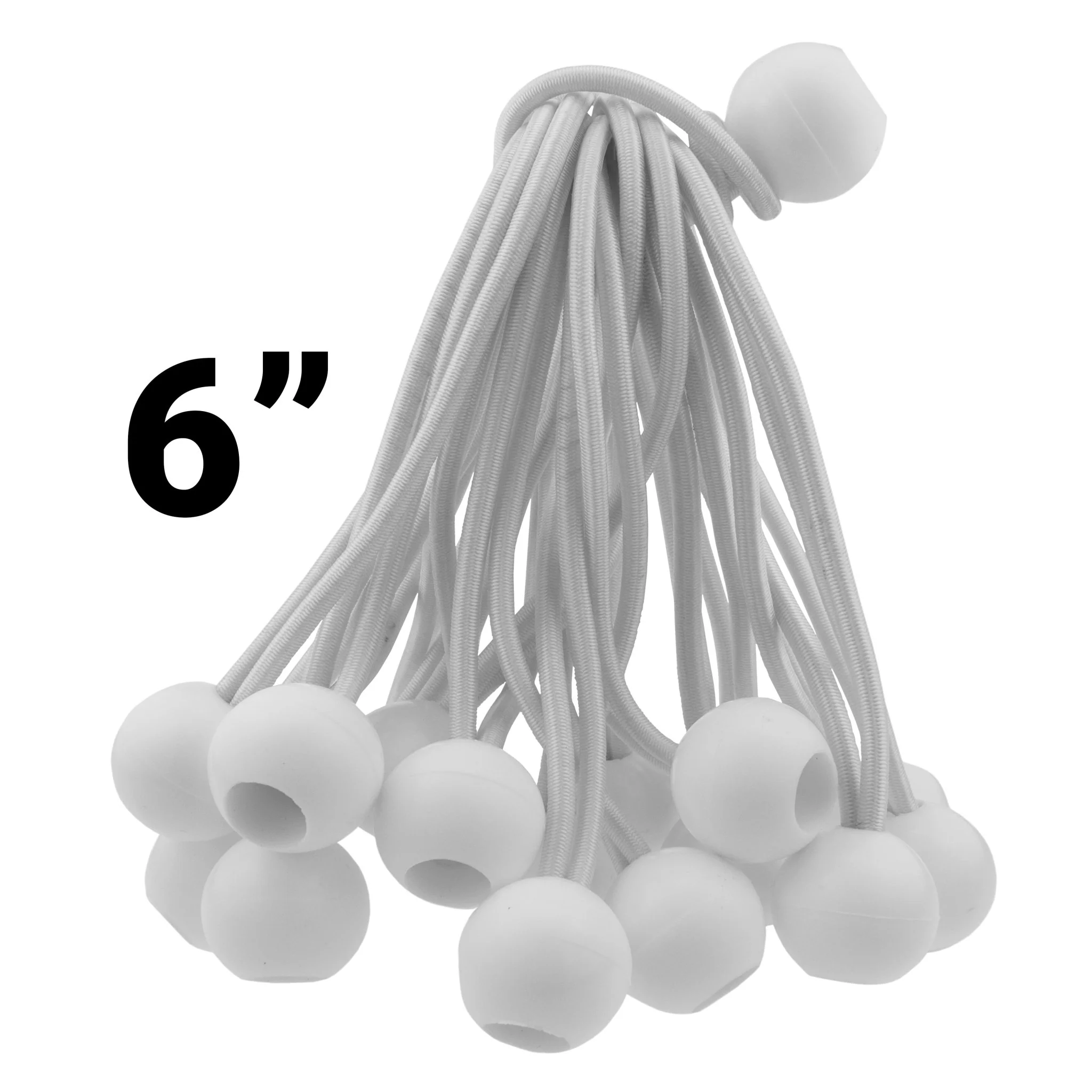 Clear M-Grade Tarpaulin with 20 x 6" Bungee Balls (White) - Image 2