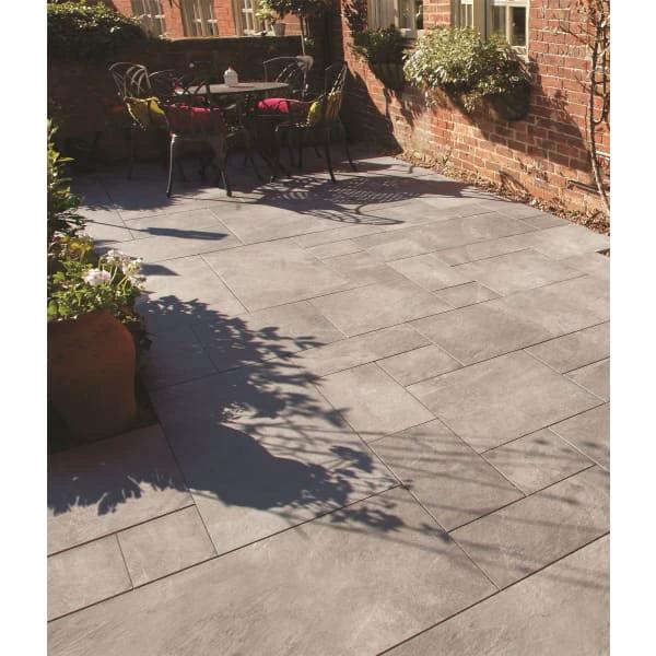 Eden Slate Porcelain Linear Pack Paving Slabs, 40 Pack, 1000 x 500 x 20 mm - Image 3
