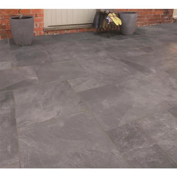 Eden Slate Porcelain Linear Pack Paving Slabs, 40 Pack, 1000 x 500 x 20 mm - Image 4