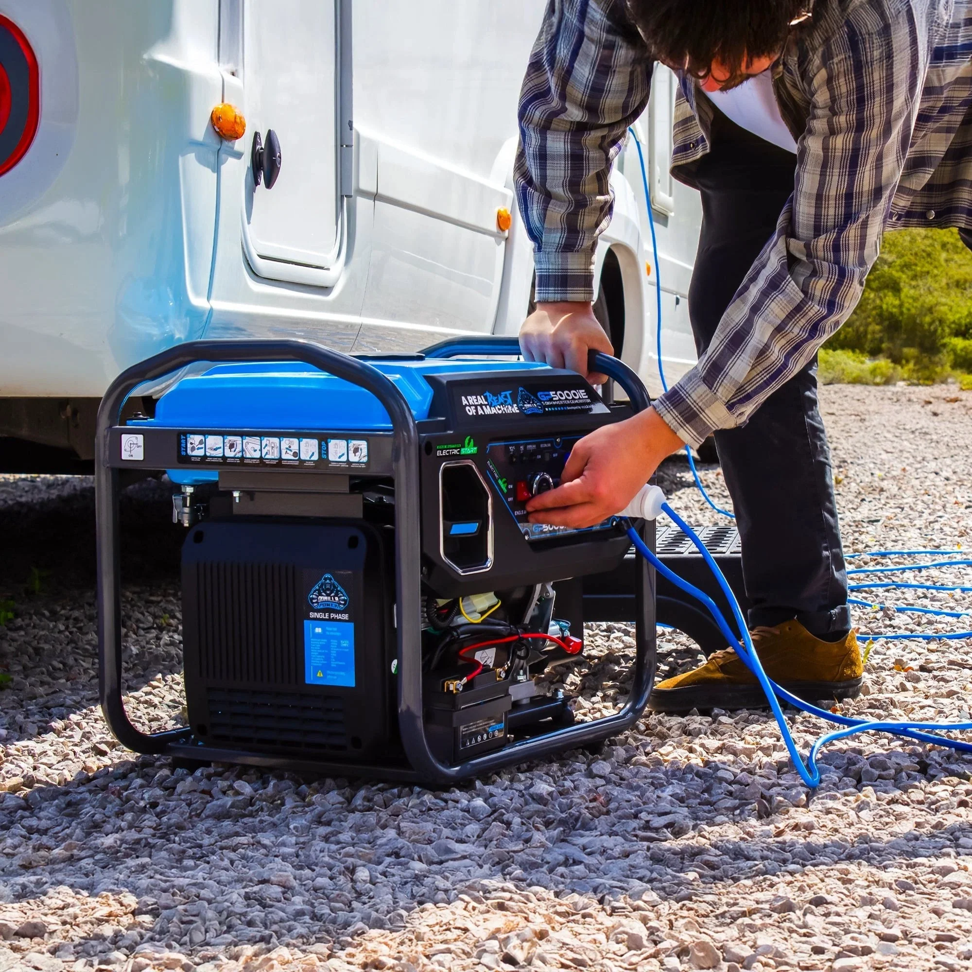 Gorilla Power 5000W Inverter Open Frame Generator with Electric Start - GP5000iE  – Maximum Power & Efficiency - Image 6