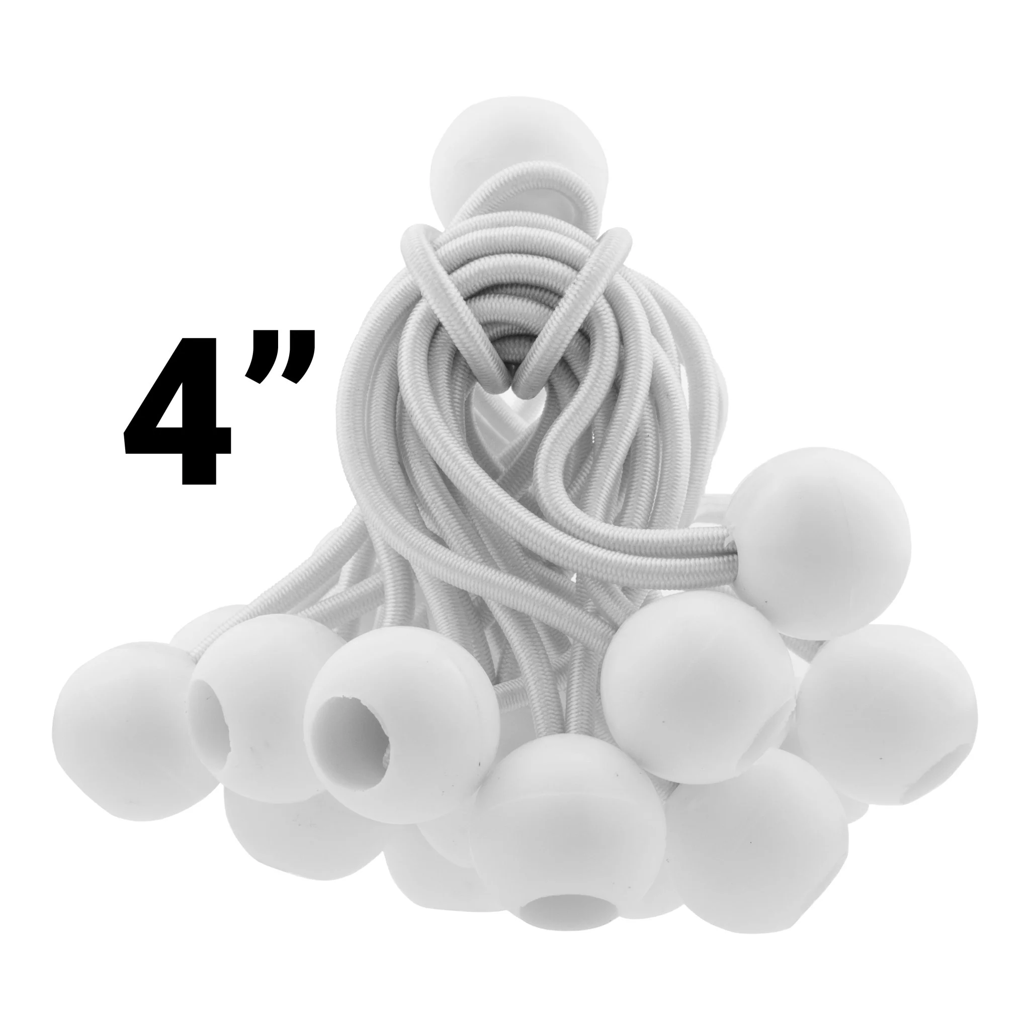 Green S-Grade Tarpaulin with 20 x 4" Bungee Balls (White) - Image 2