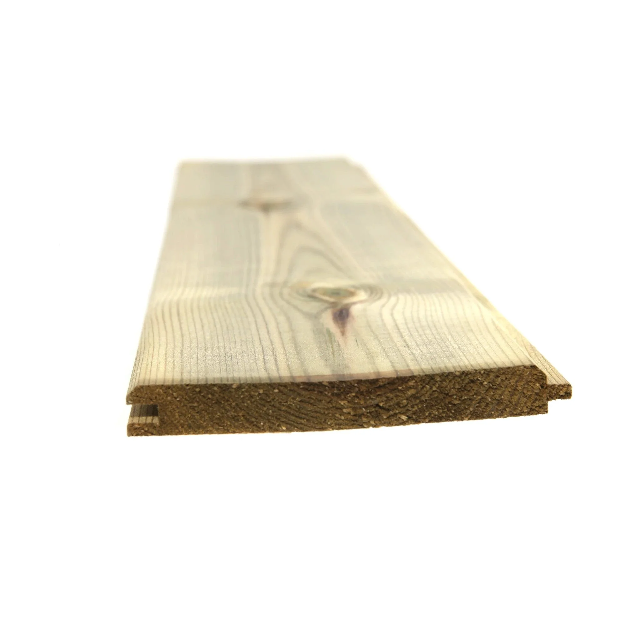 Green Treated Tongue and Groove TGV External Wood Cladding - 14mm x 113mm Finished Size - Image 3