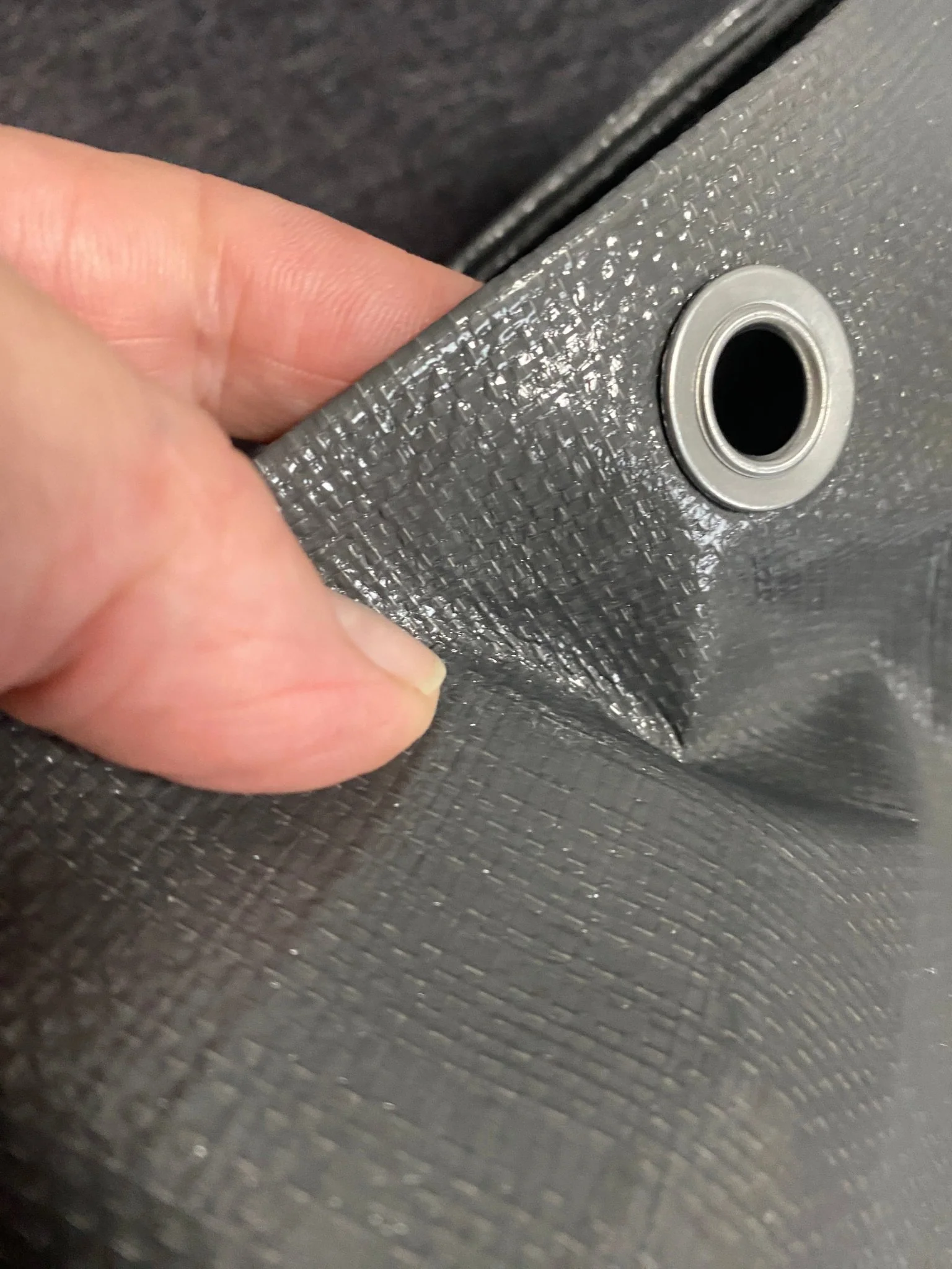 Grey L-Grade Tarpaulin with 10 Metres of 8mm Bungee Rope - Image 3