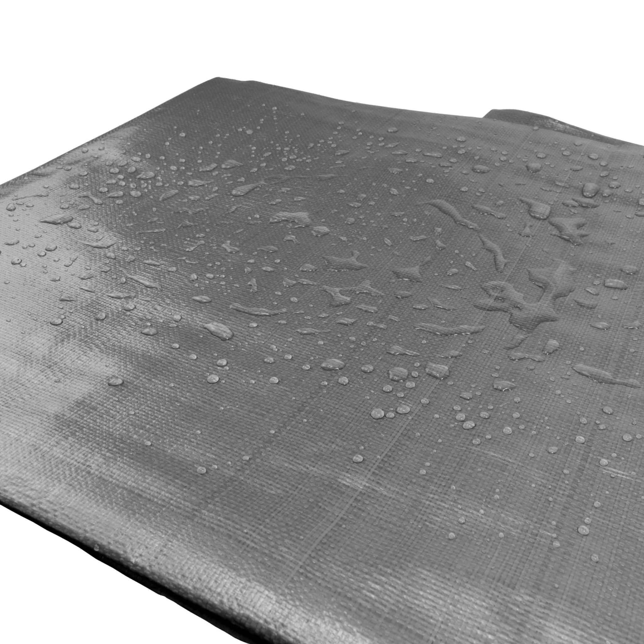 Grey L-Grade Tarpaulin with 10 Metres of 8mm Bungee Rope - Image 6