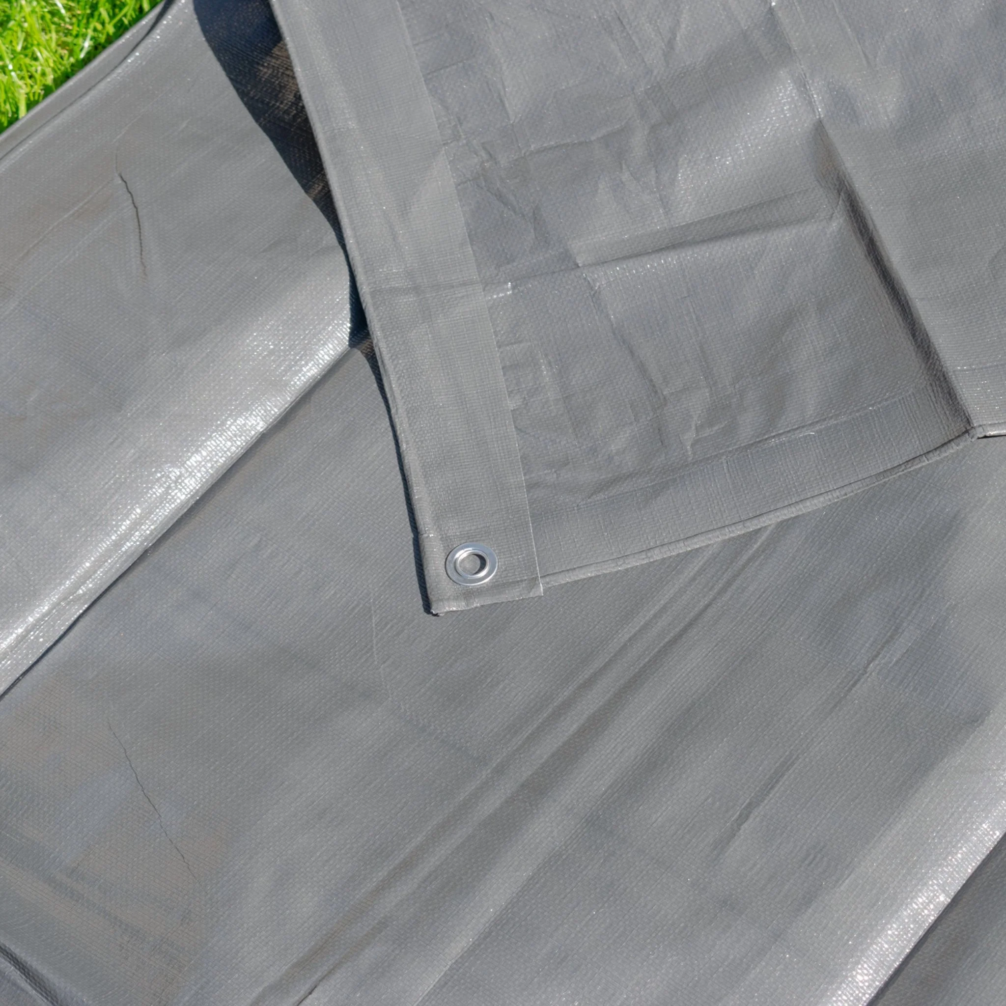Grey L-Grade Tarpaulin with 10 Metres of 8mm Bungee Rope - Image 8