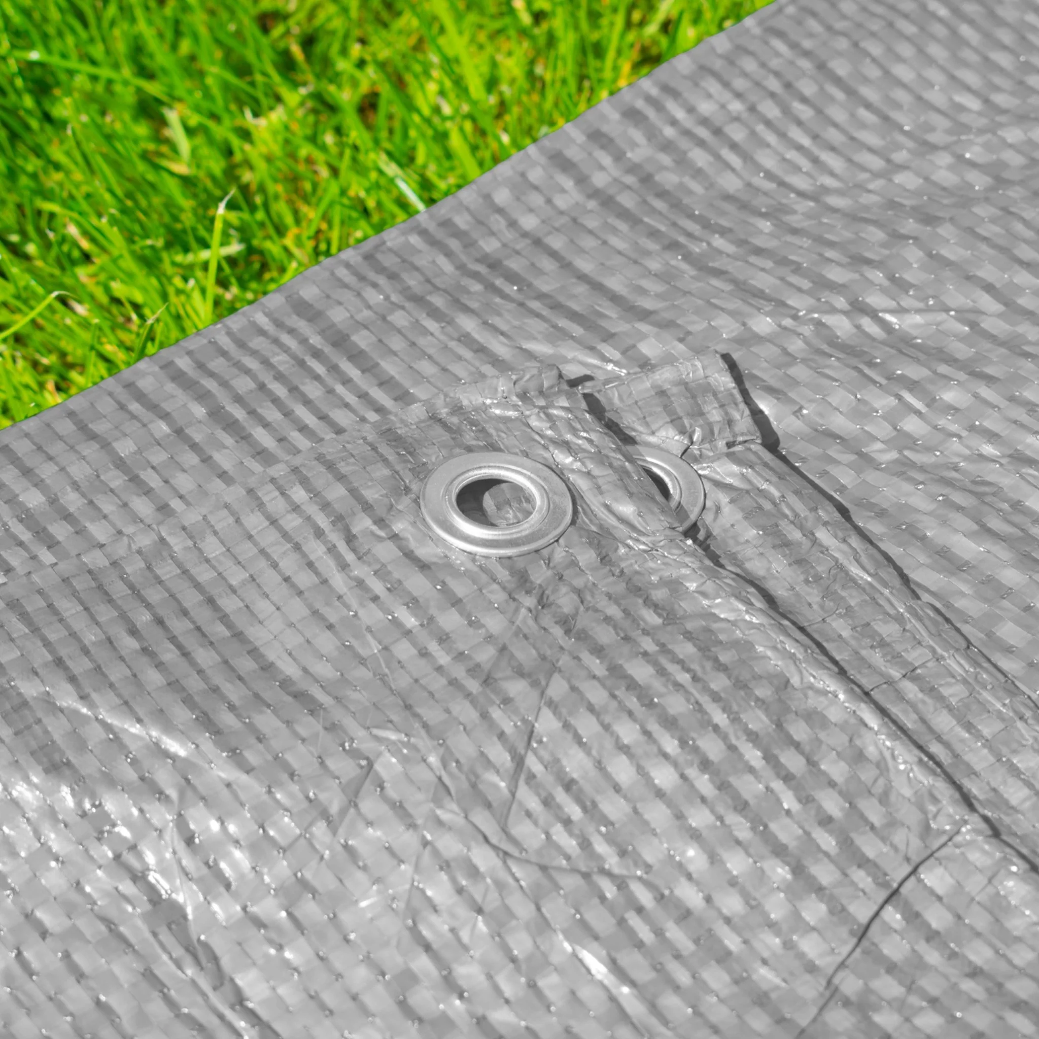 Grey S-Grade Tarpaulin with 10 Metres of 8mm Bungee Rope - Image 4