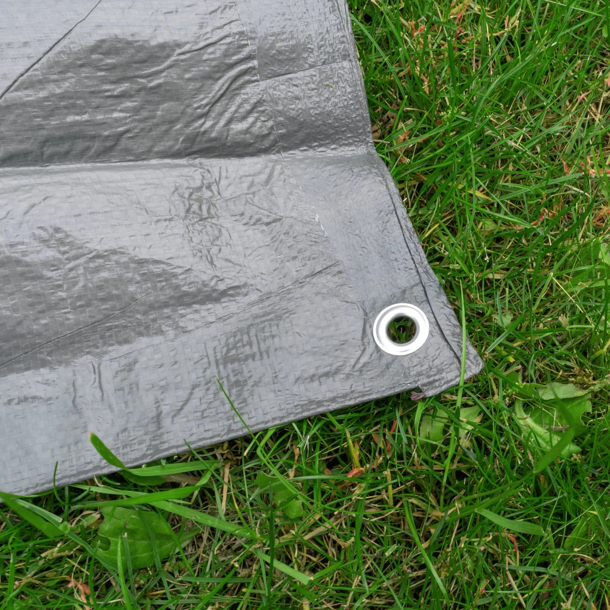 Grey S-Grade Tarpaulin with 10 Metres of 8mm Bungee Rope - Image 7