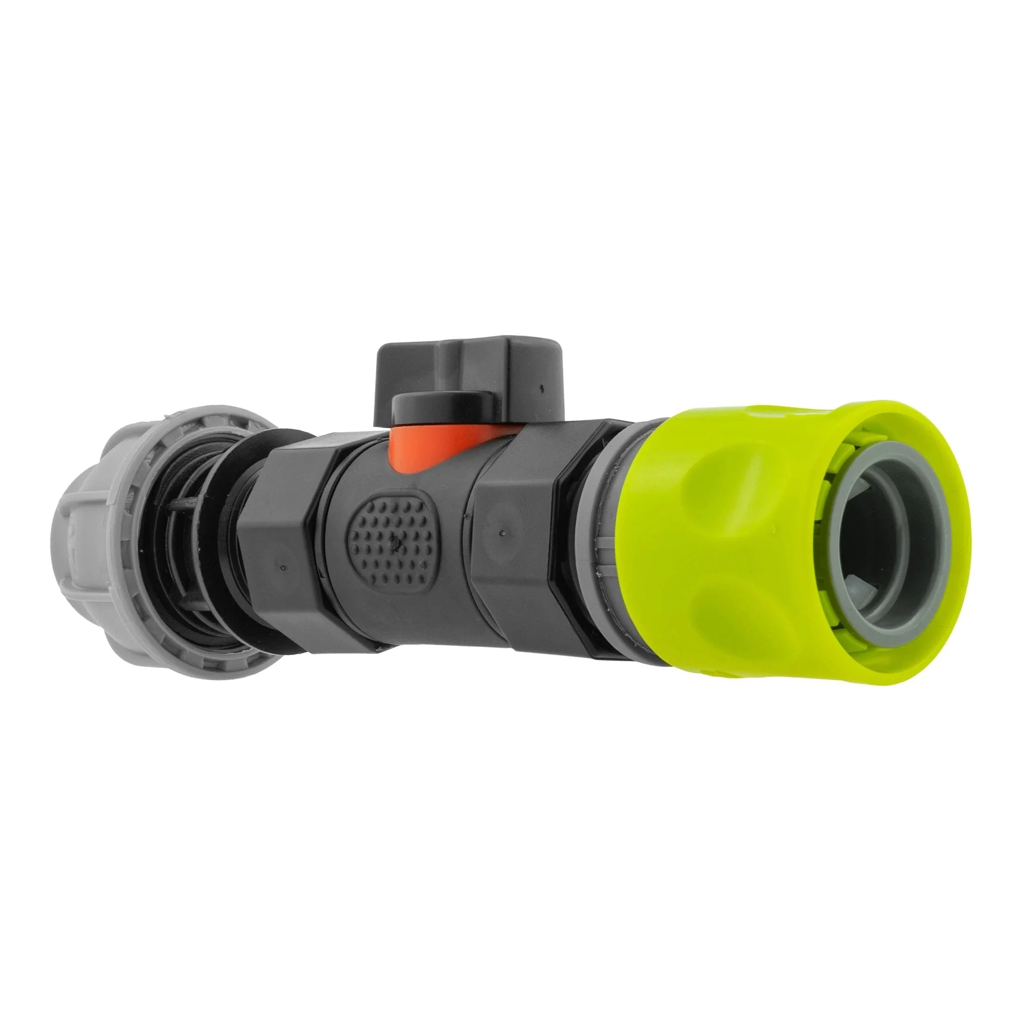 Hose Connector Lime with In-Line BSPF Valve and 20mm MDPE Straight - Image 3