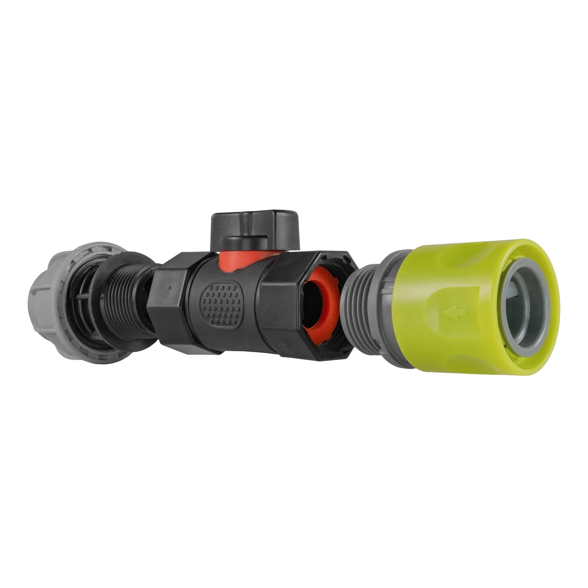 Hose Connector Lime with In-Line BSPF Valve and 20mm MDPE Straight - Image 5