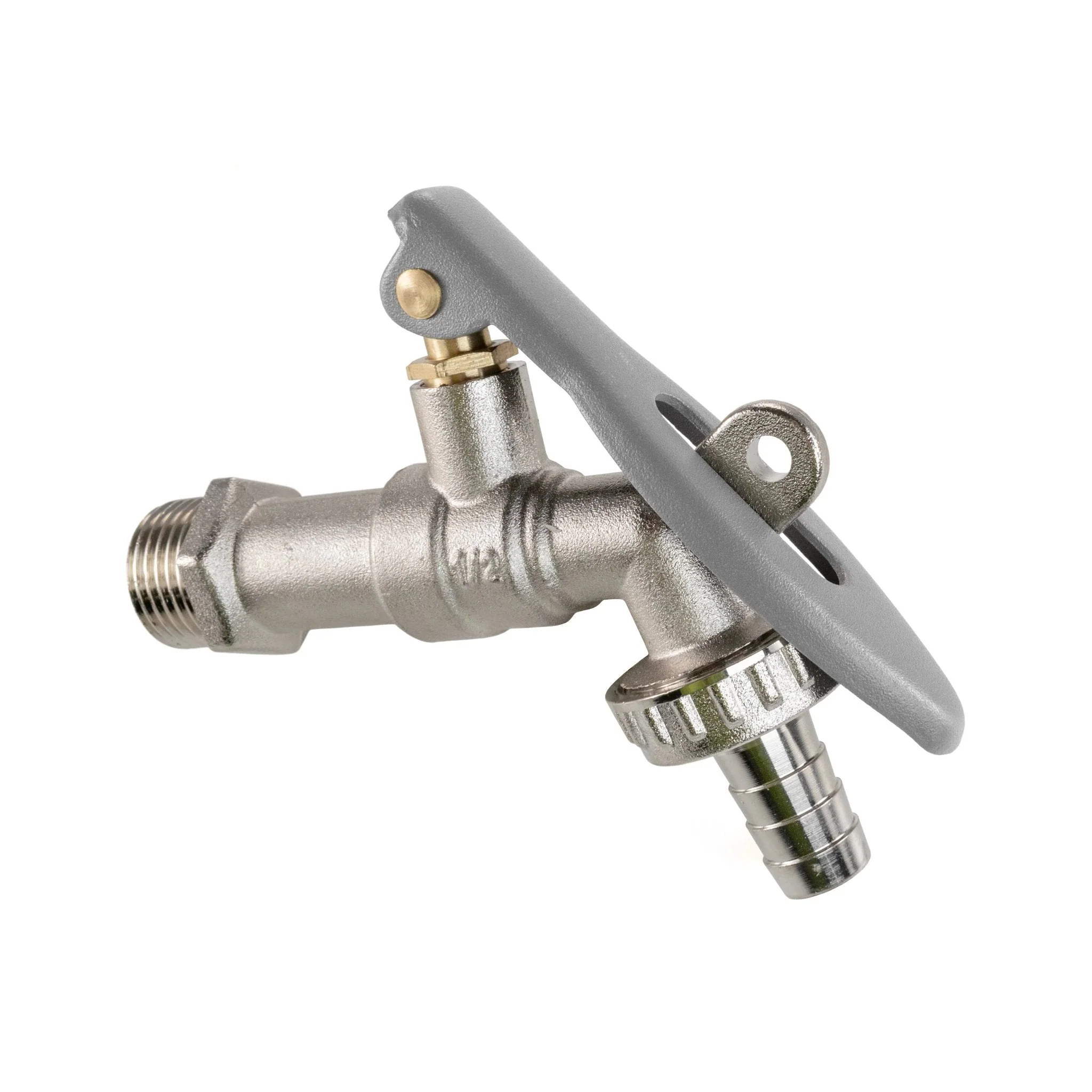 IBC 2" S60X6 - 1/2" BSP Cap with Lever Tap Hose Barb and Lever Lock - Image 9