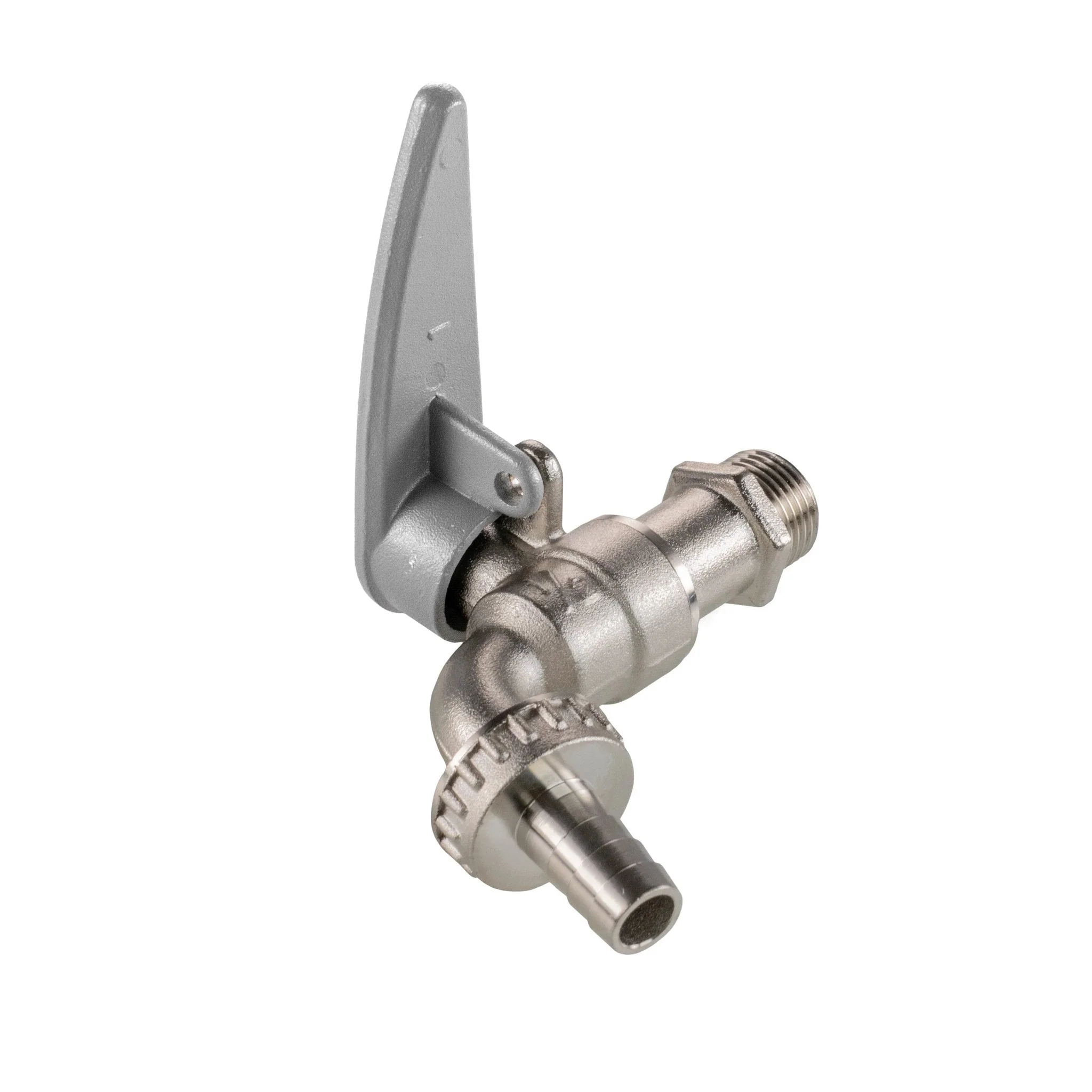 IBC 2" S60X6 - 1/2" BSP Cap with Lever Tap Hose Barb and Side Lock - Image 6