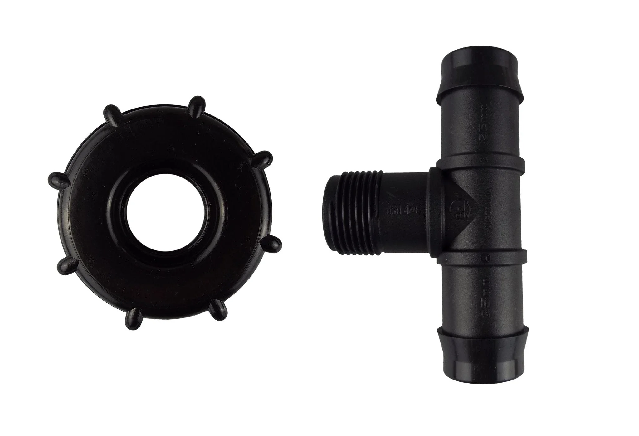 IBC 2” S60X6 Cap with 25mm Barbed Tee