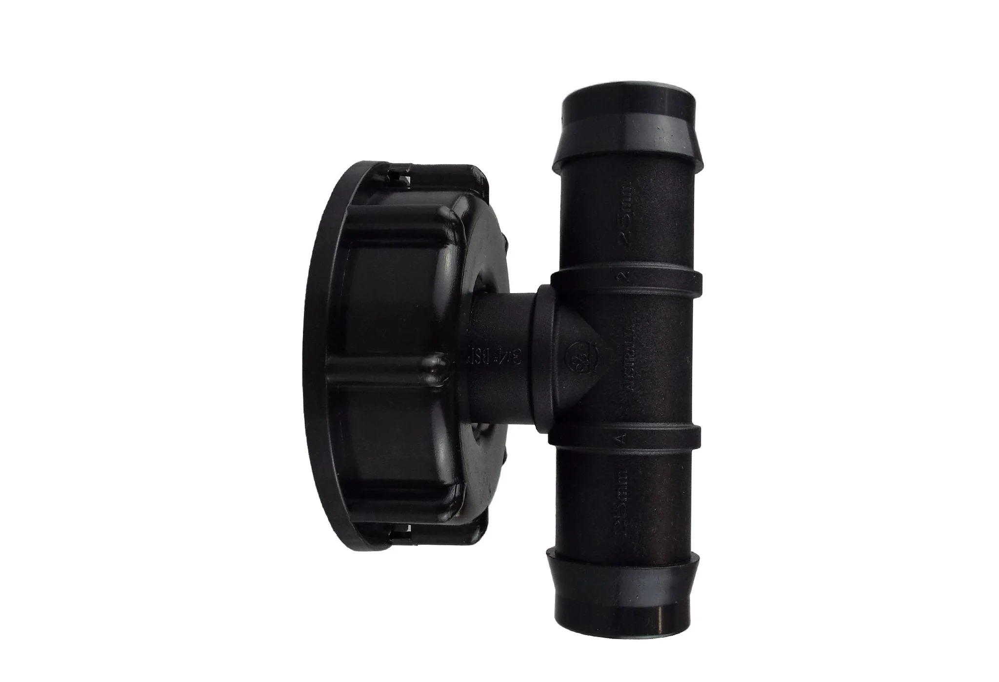 IBC 2” S60X6 Cap with 25mm Barbed Tee - Image 2