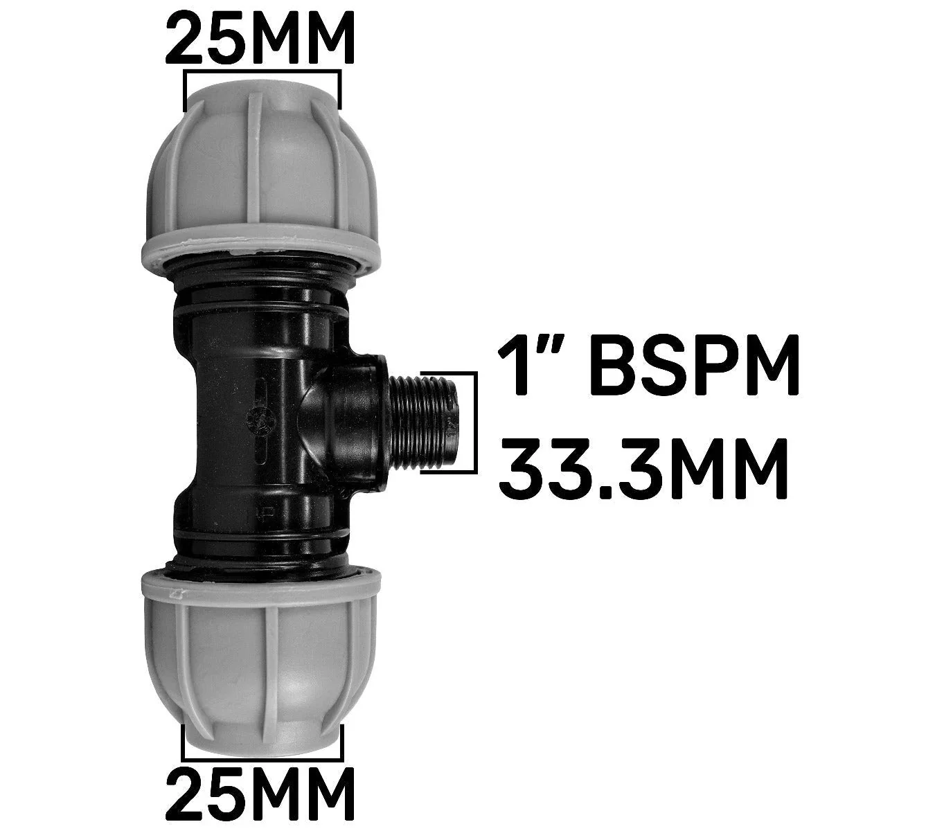 IBC 2” S60X6 Cap with 25mm MDPE Tee - Image 6