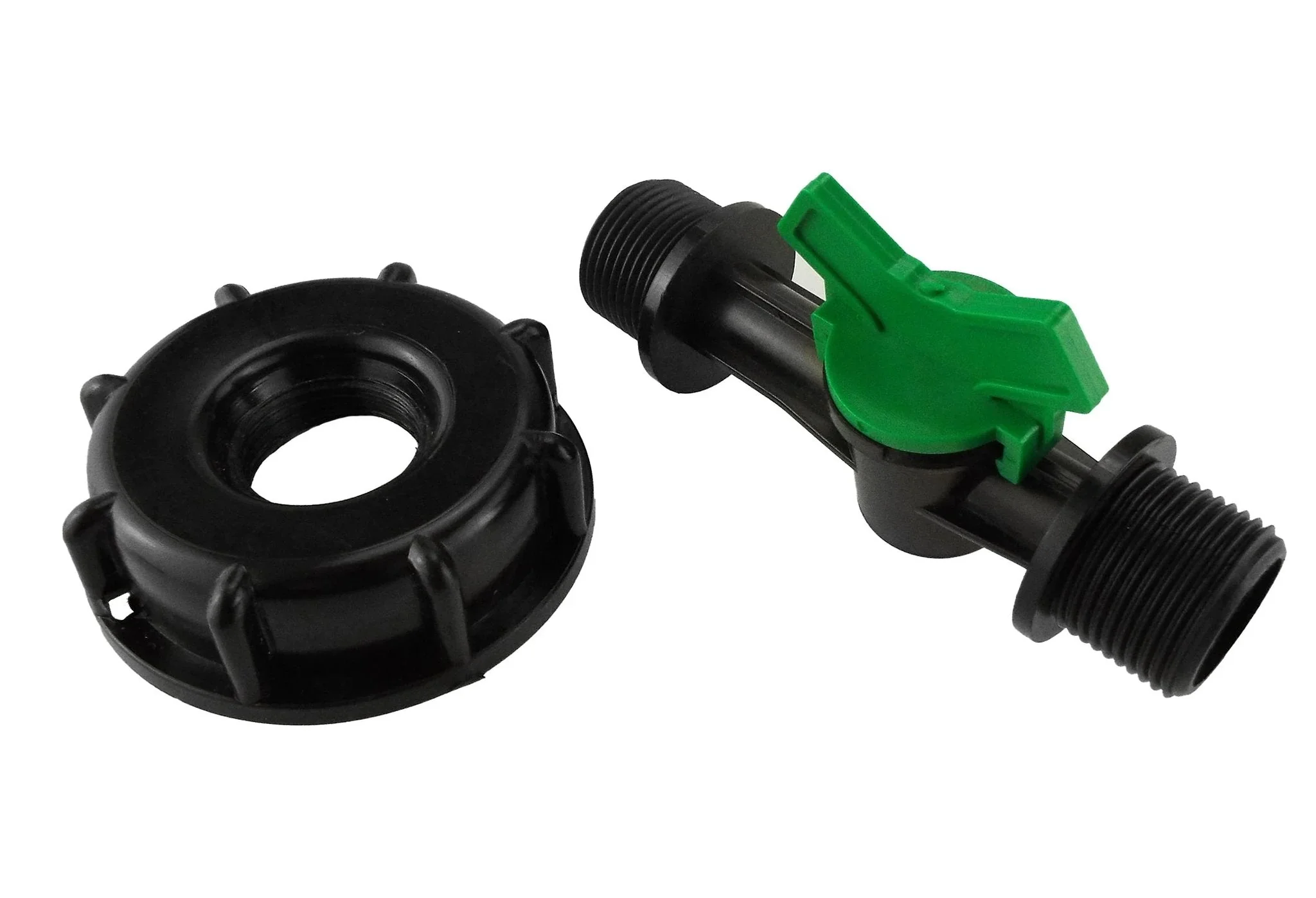 IBC 2” S60X6 Cap with ¾” BSP Male Threaded Irrigation Valve - Image 2
