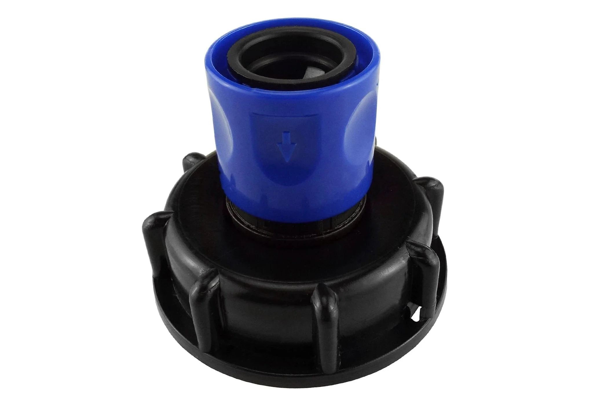IBC 2” S60X6 Cap with ¾” BSP Threaded Hose Connector Blue - Image 4