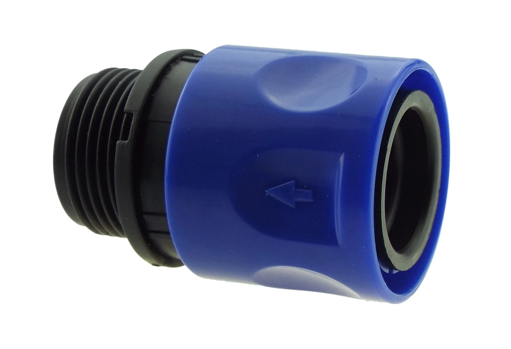 IBC 2” S60X6 Cap with ¾” BSP Threaded Hose Connector Blue and Double Male - Image 15