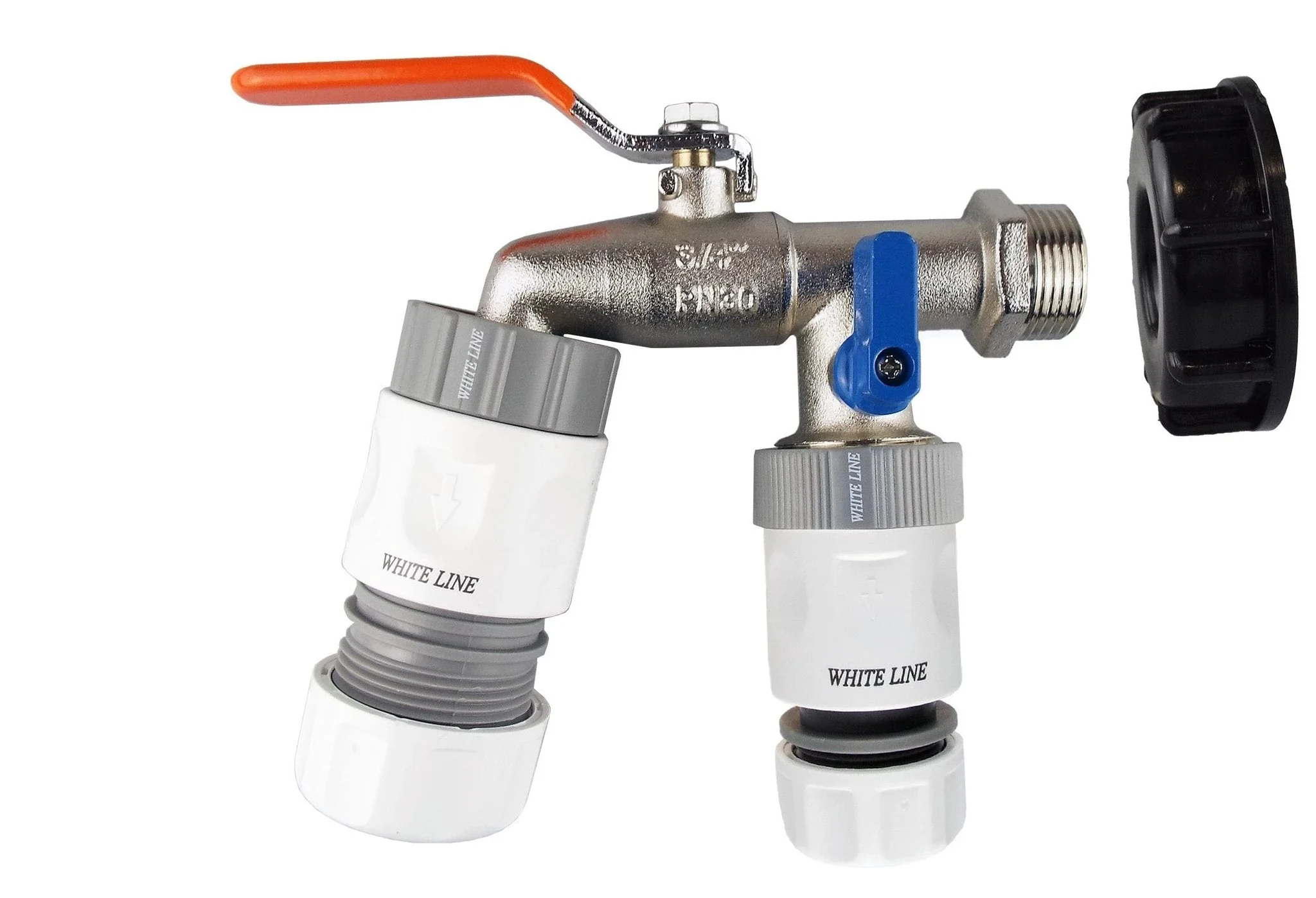 IBC 2” S60X6 Cap with Double Lever Tap, 1 x Max Flo Outlet and 1 x Standard Outlet - Image 2