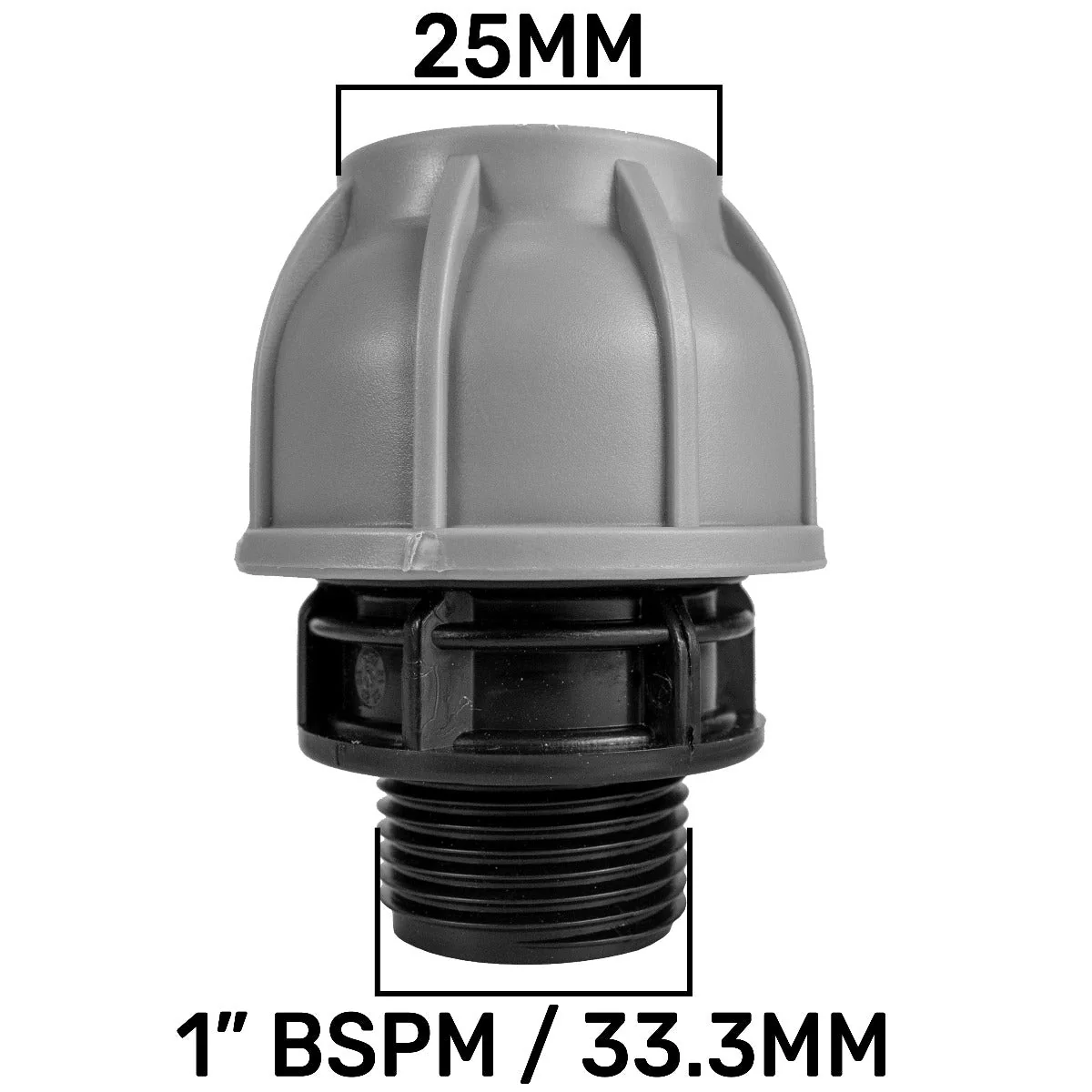 IBC 2” S60X6 Cap with Lever Valve and 25mm MDPE Straight - Image 8