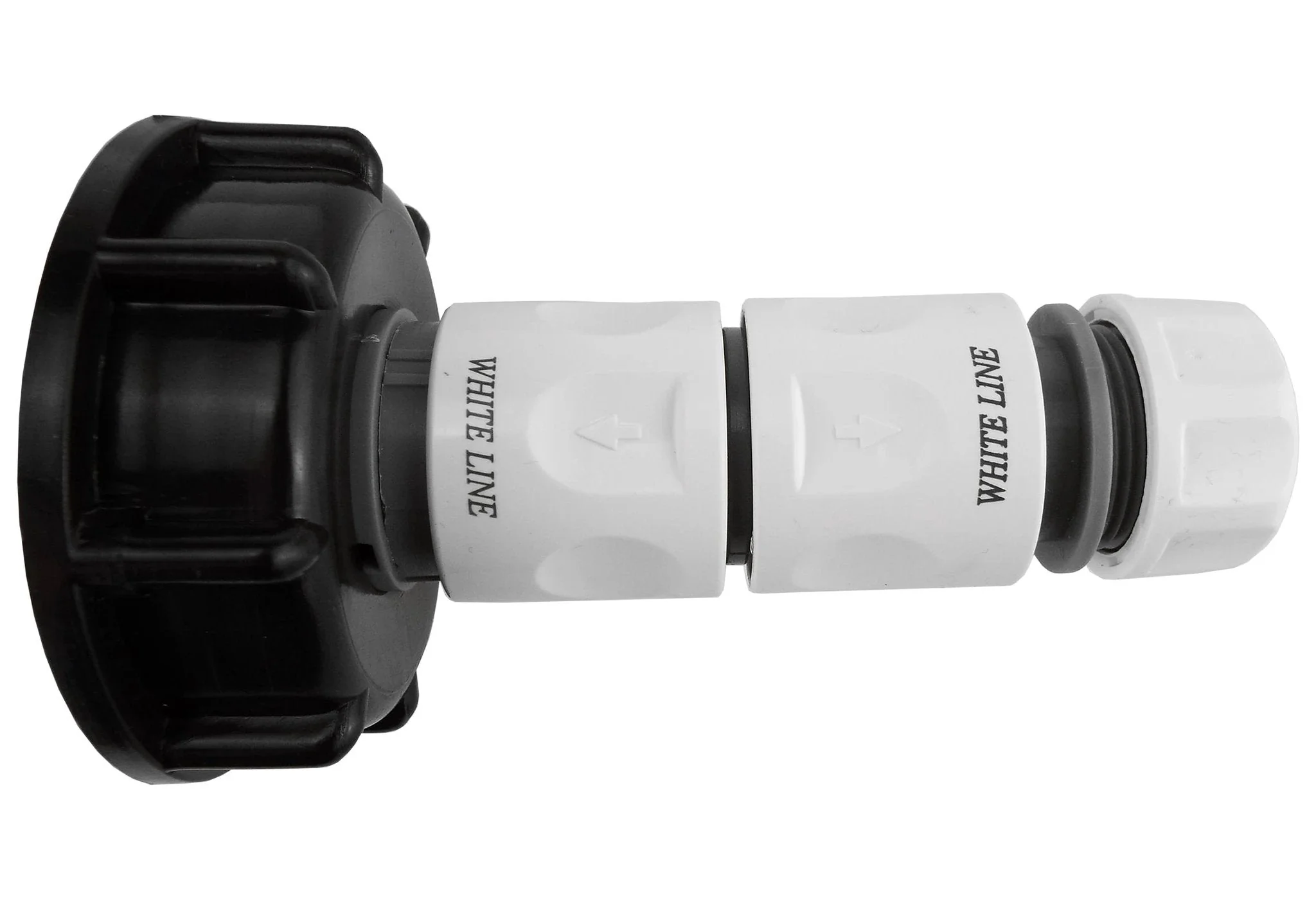 IBC 2” S60X6 Cap with Threaded Hose Fitting, Double Male and Hose Connector WL - Image 4