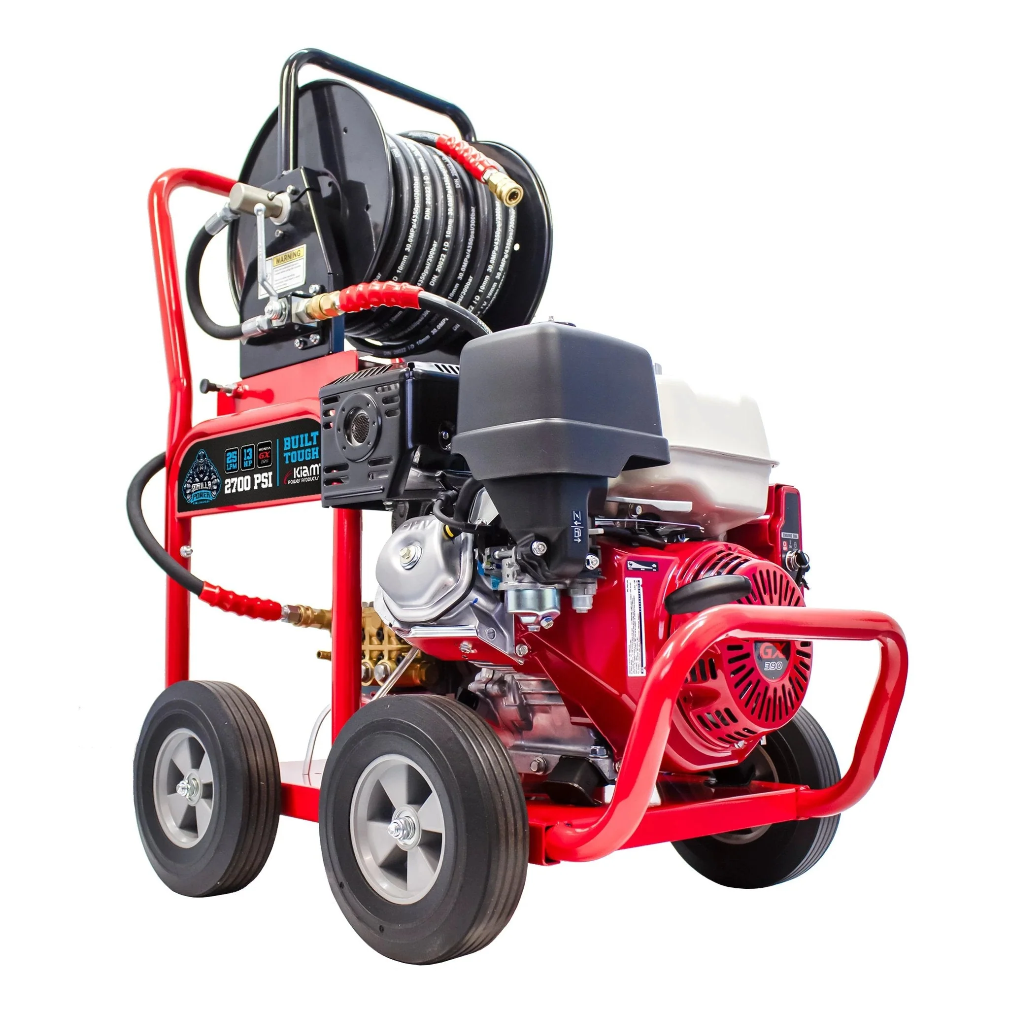 Kiam GORILLA POWER® 2700PSI 25LPM 13HP Petrol Pressure Washer Honda GX390 Engine