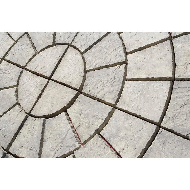 Patio Circle Kit Cathedral Concrete Paving 2.56m Diameter Weathered Moss - Image 3