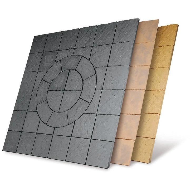Chalice Concrete Paving Circle With Squaring Off Kit Welsh Slate 7.29m2 - Image 2