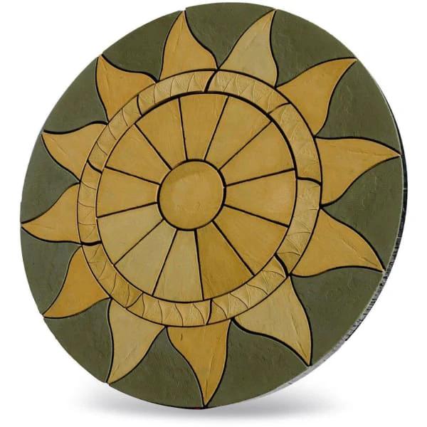 Patio Circle Kit Sun Circle Concrete Paving 2.56m Antique Grey