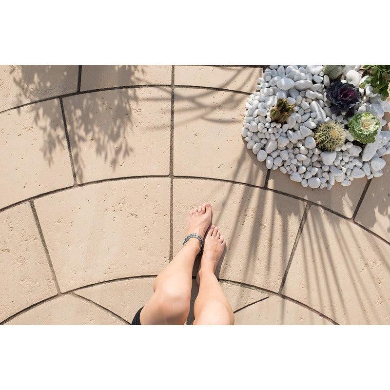 Piccolo Oval Paving Patio Kit 2.64m2 Limestone - Image 3