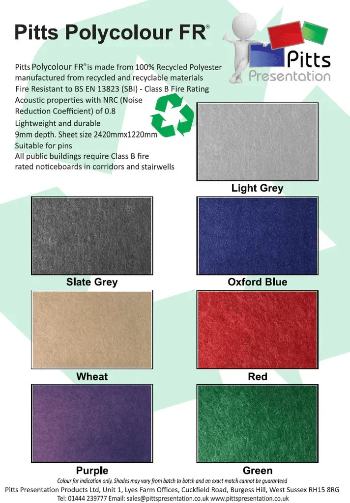Polycolour FR Handy Sized Pinboard Fire Rated 9mm Thick - Image 9