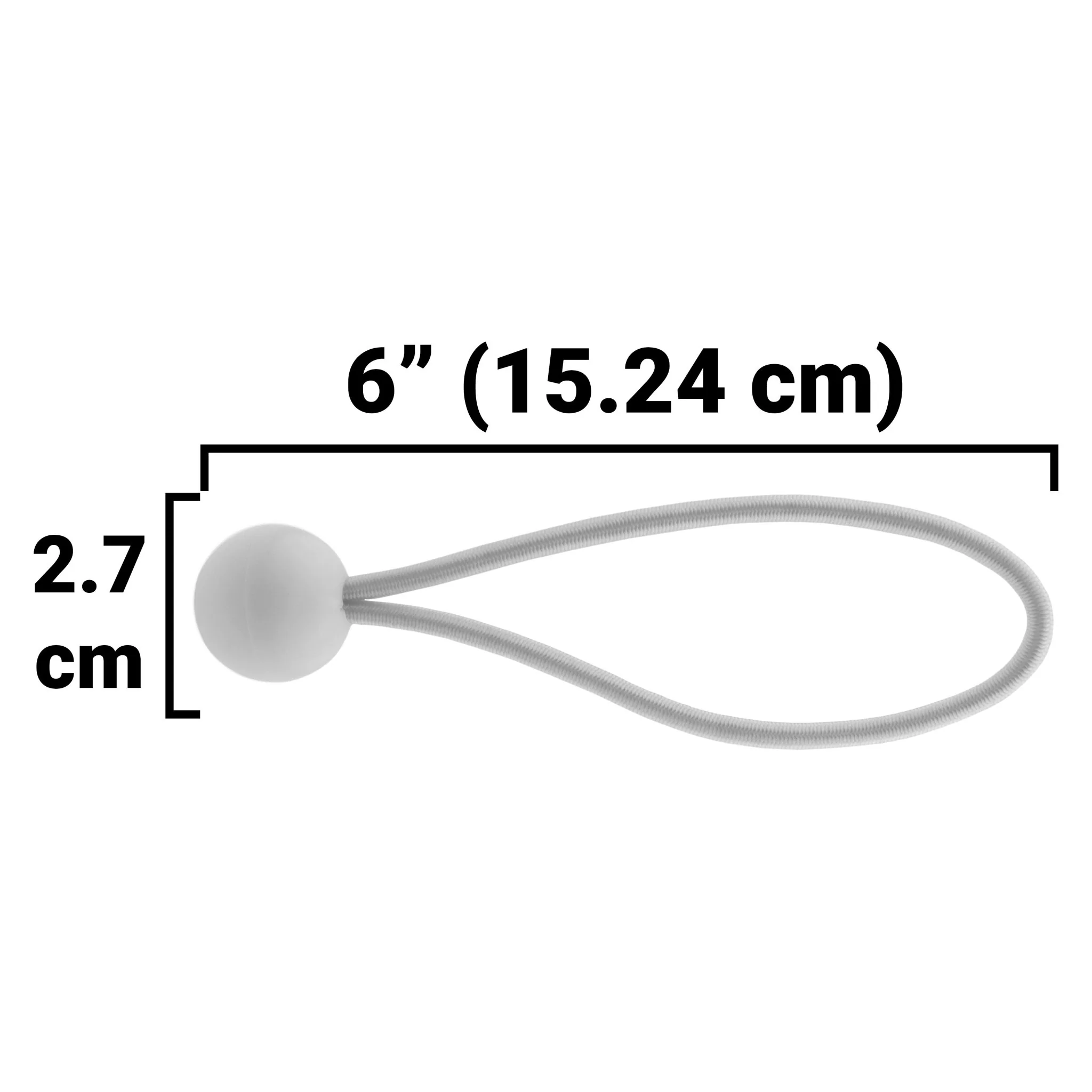Silver XL-Grade Tarpaulin with 20 x 6" Bungee Balls (White) - Image 12