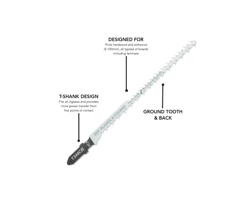 T344CB Double sided Jigsaw Blades - 1211 - Image 3