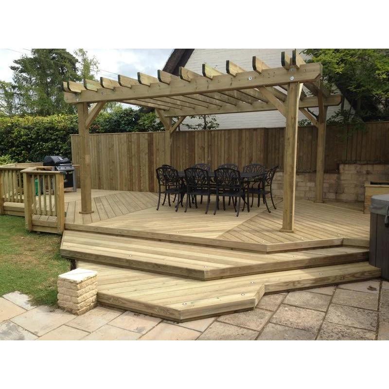 Treated Heavy Duty Timber Decking Board Packs 120mm x 35mm finished size - Image 10