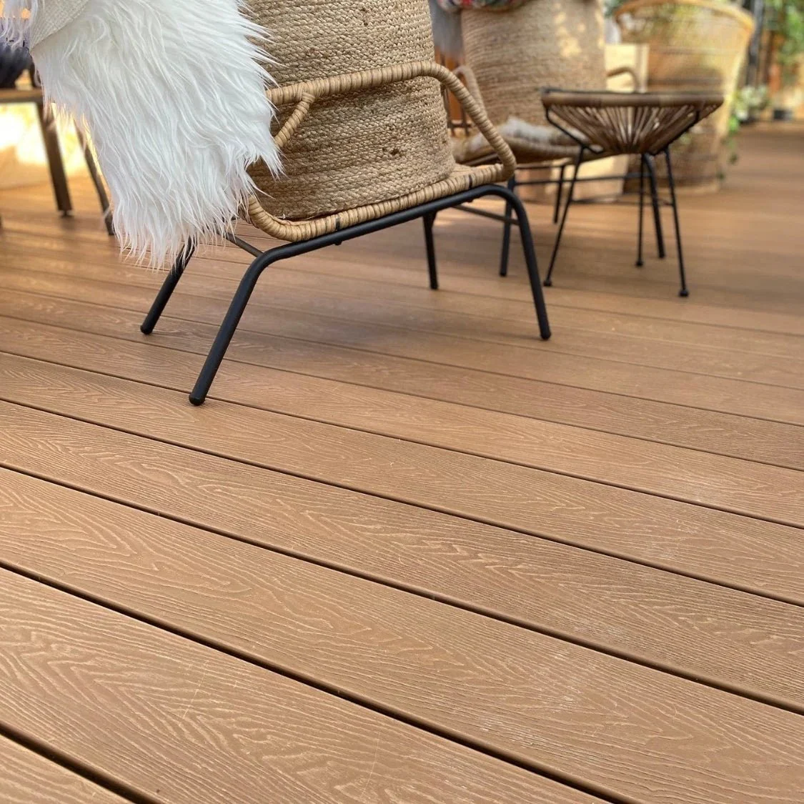 Triton Composite Decking Board – Teak | Affordable Uncapped WPC Deckin - Image 4
